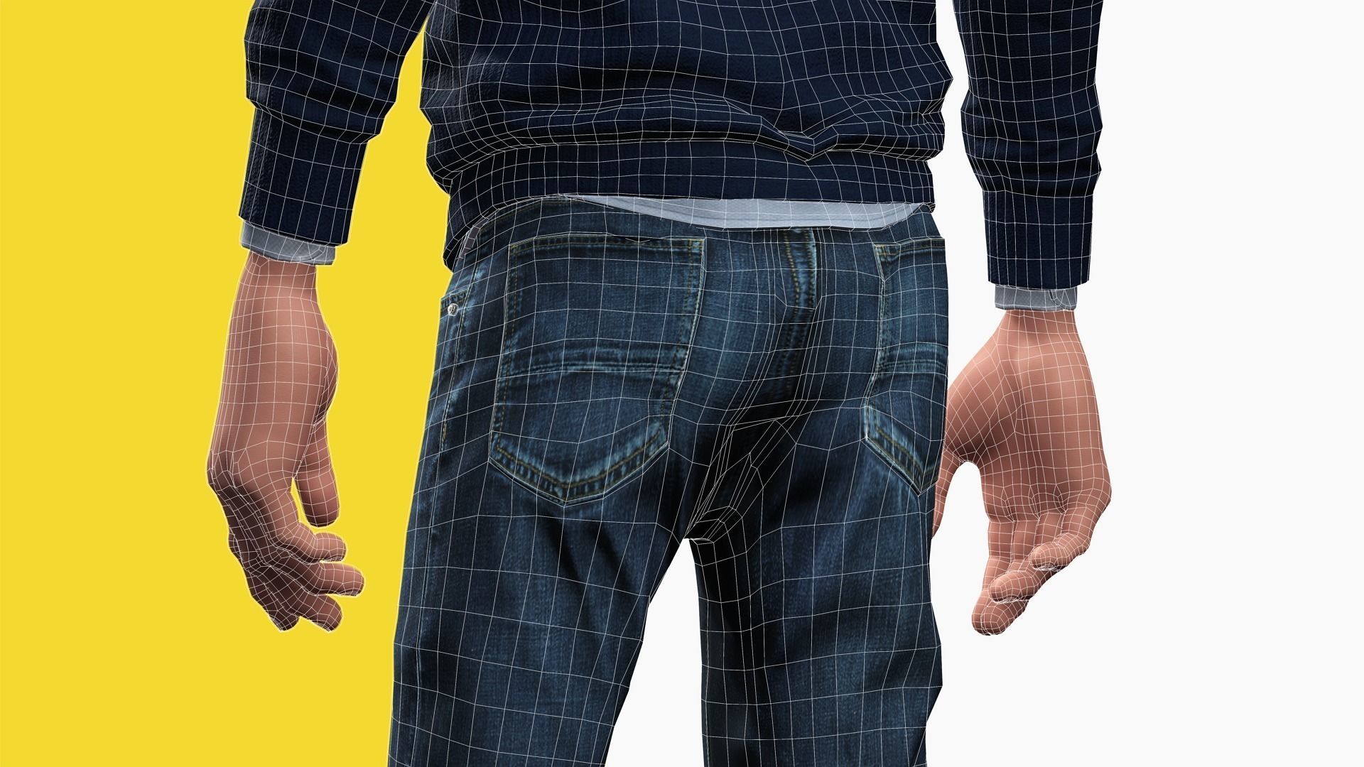 Father Cartoon Man Rigged 3D model RealTime Male 3D toon Low-poly 3D model_16