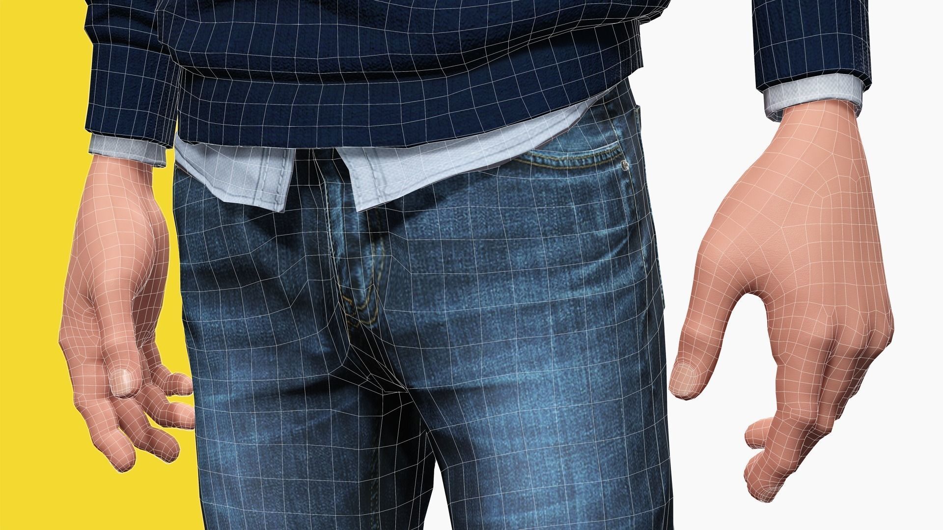 Father Cartoon Man Rigged 3D model RealTime Male 3D toon Low-poly 3D model_20