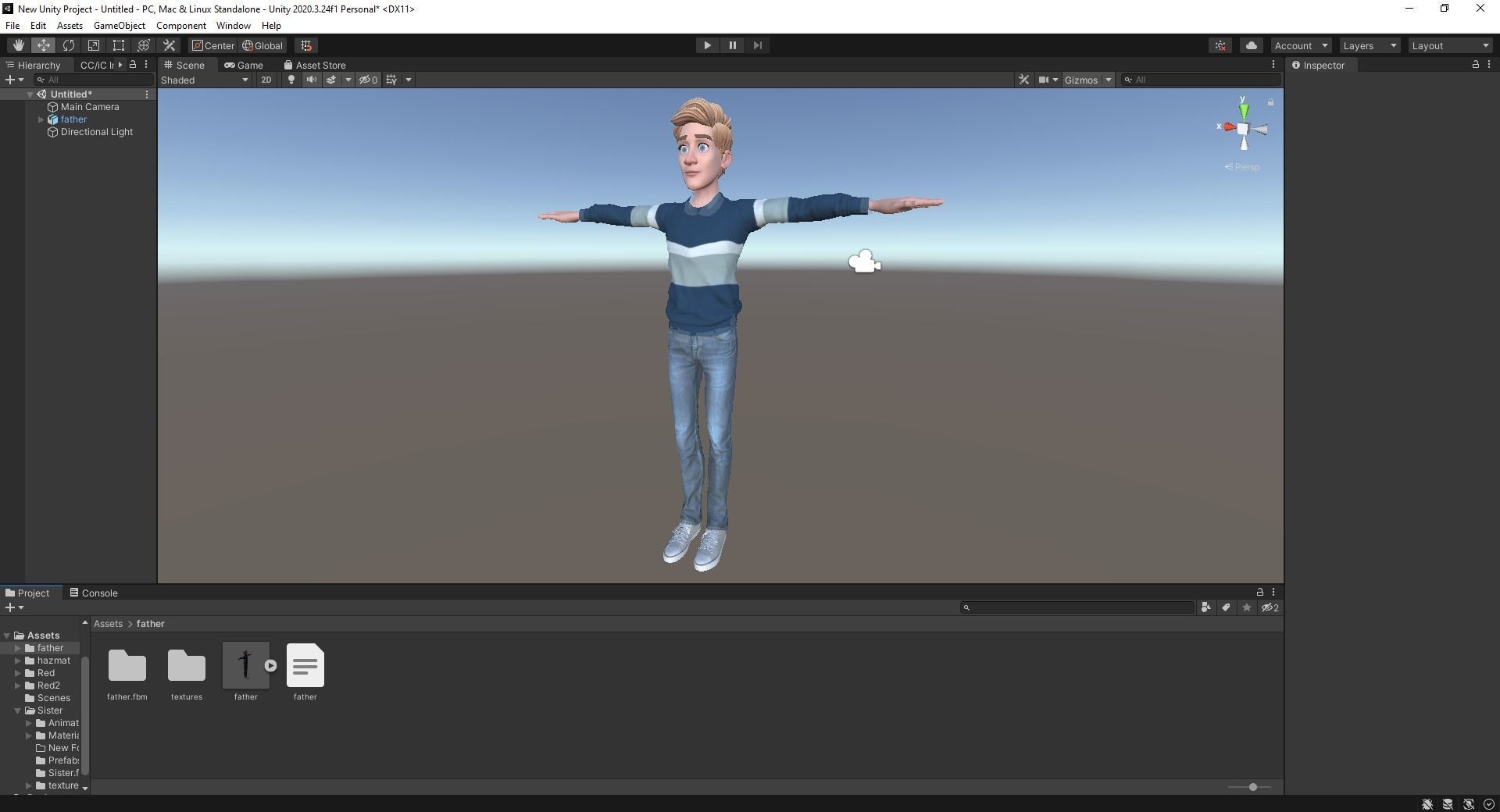 Father Cartoon Man Rigged 3D model RealTime Male 3D toon Low-poly 3D model_33