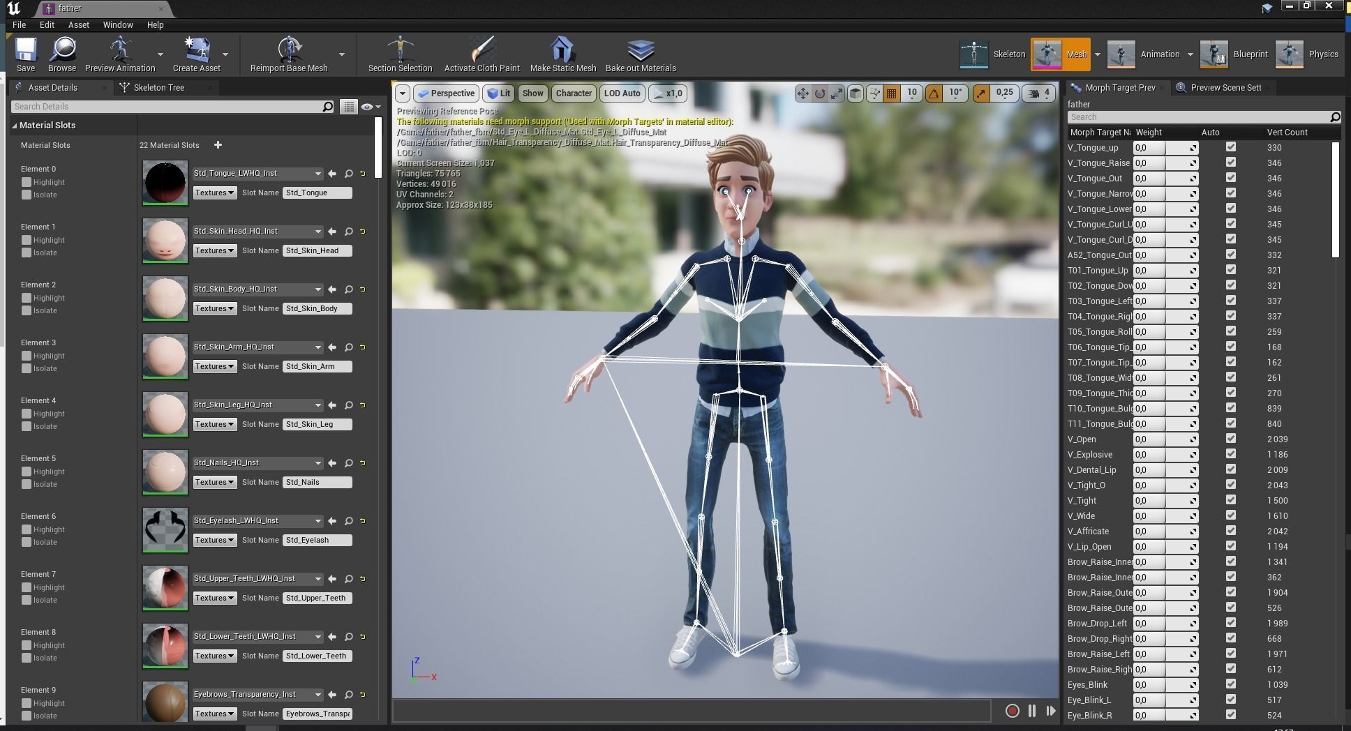 Father Cartoon Man Rigged 3D model RealTime Male 3D toon Low-poly 3D model_47