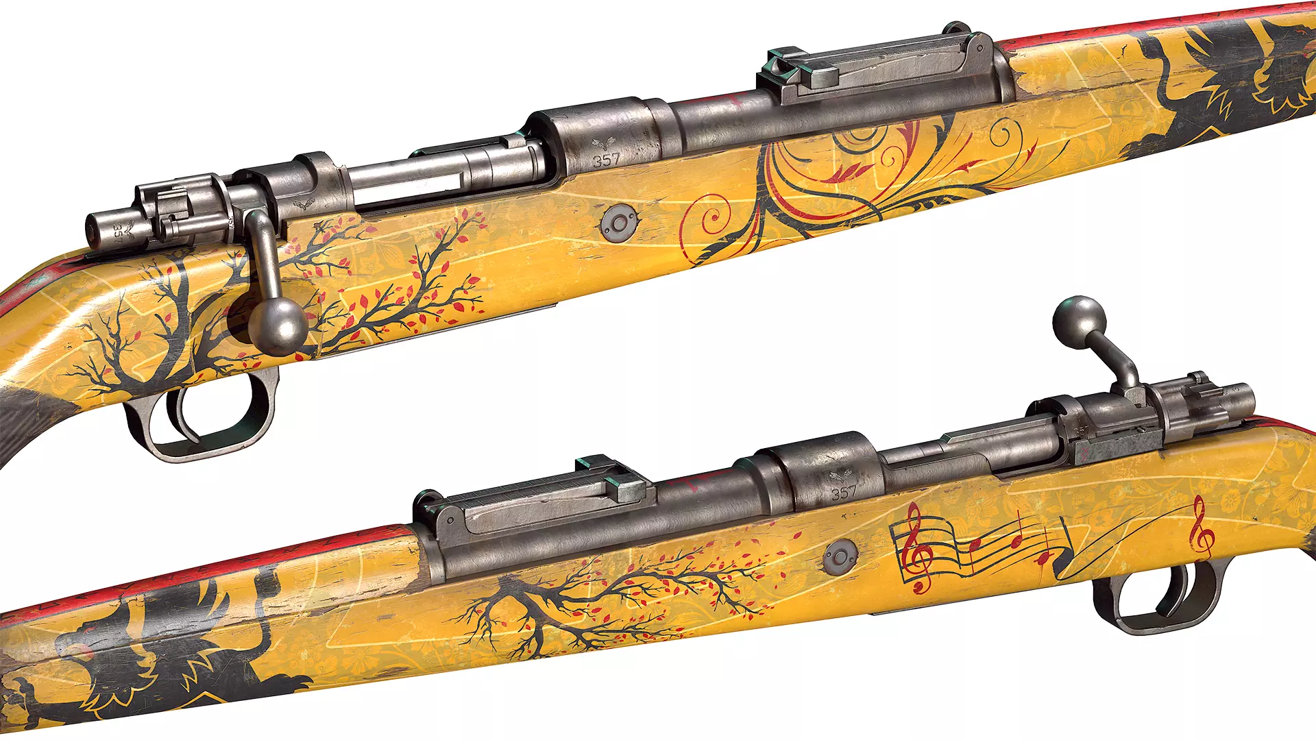 Mauser 98k Low-poly 3D model_0