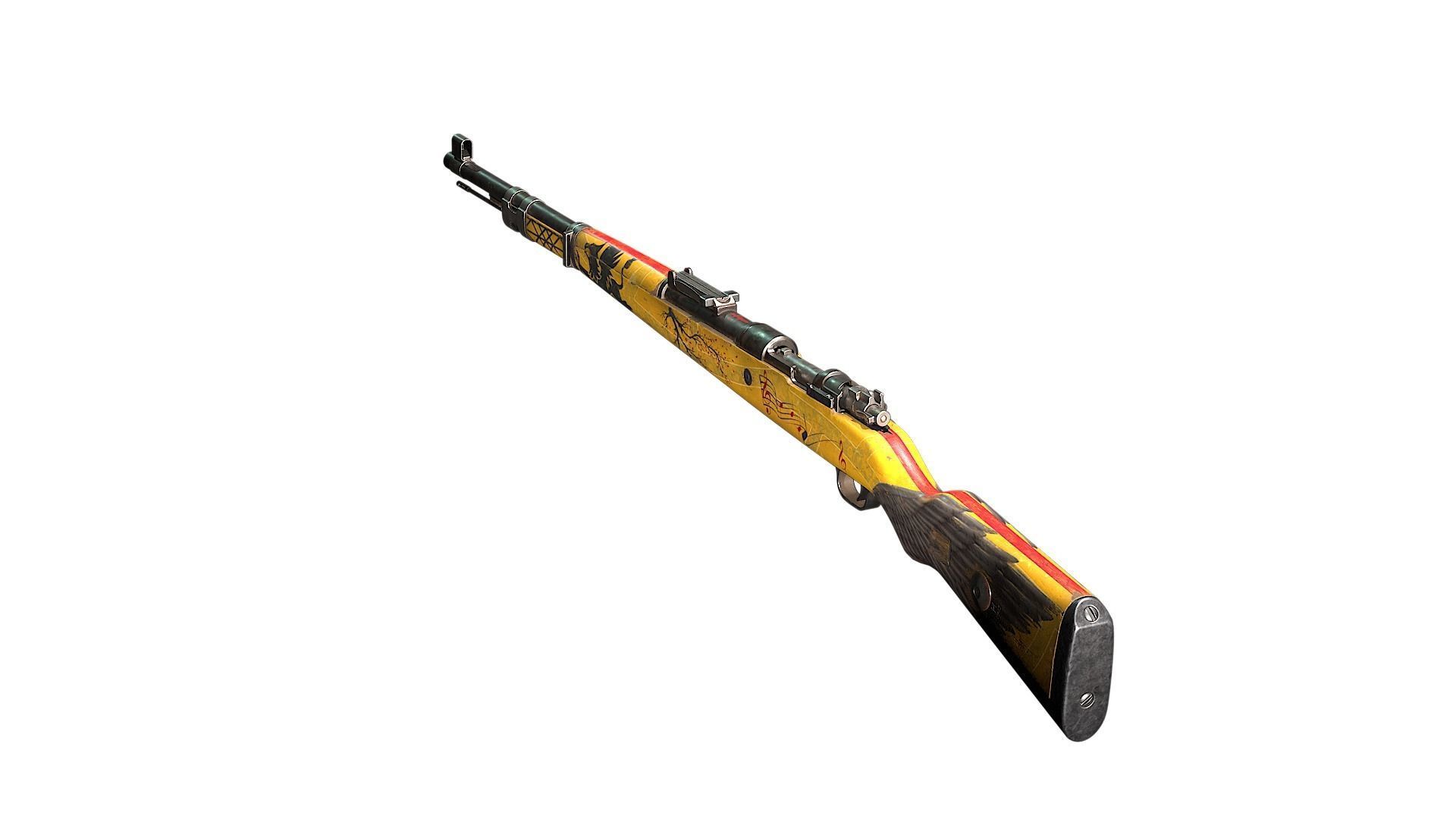 Mauser 98k Low-poly 3D model_21