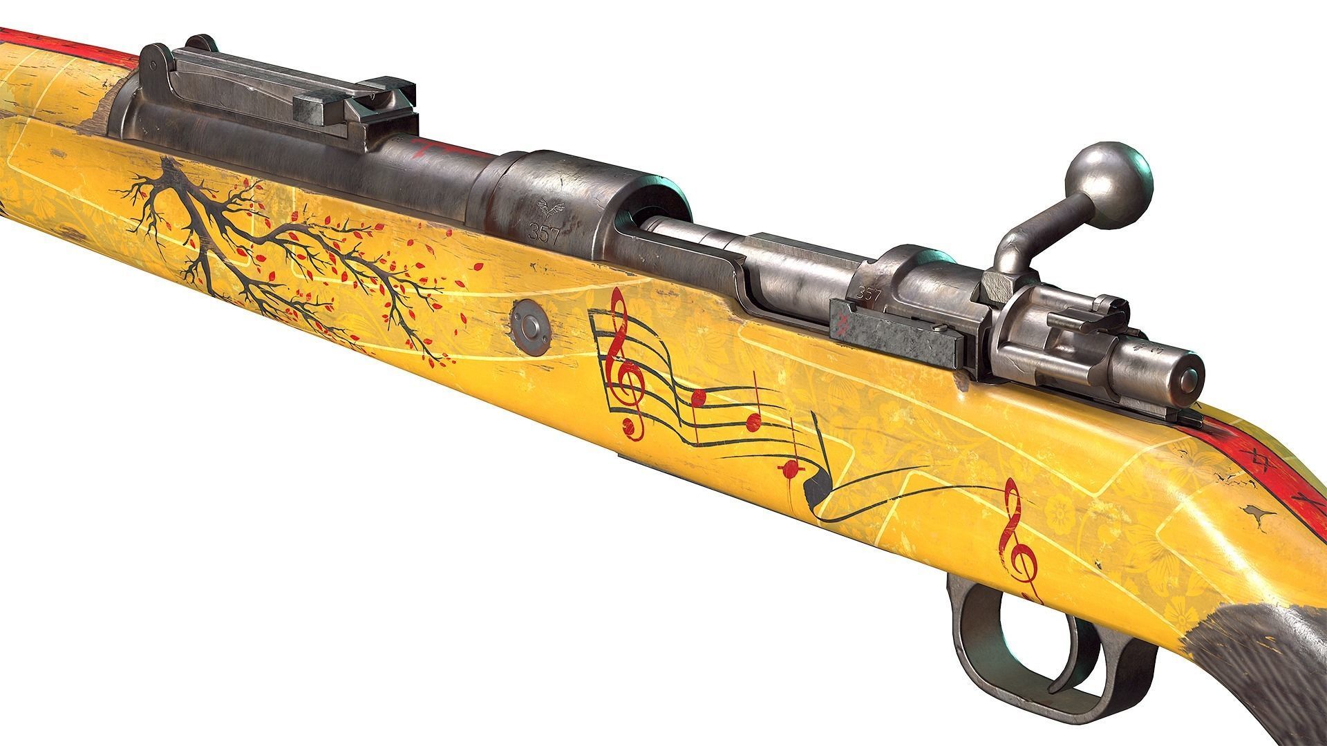 Mauser 98k Low-poly 3D model_4