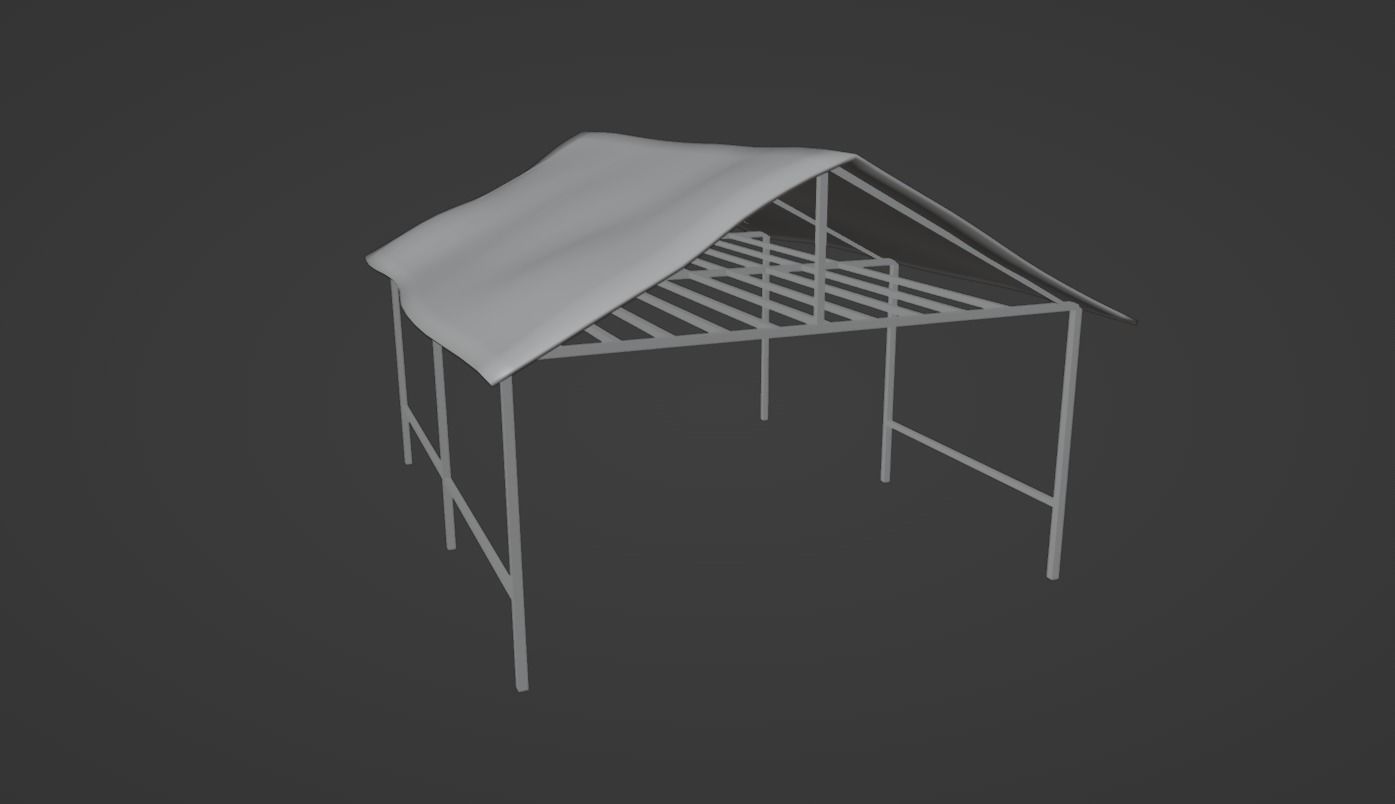 Grass Hut - Low poly Low-poly 3D model_2