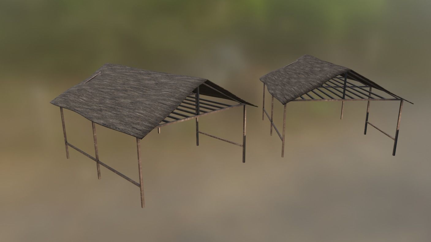 Grass Hut - Low poly Low-poly 3D model_1