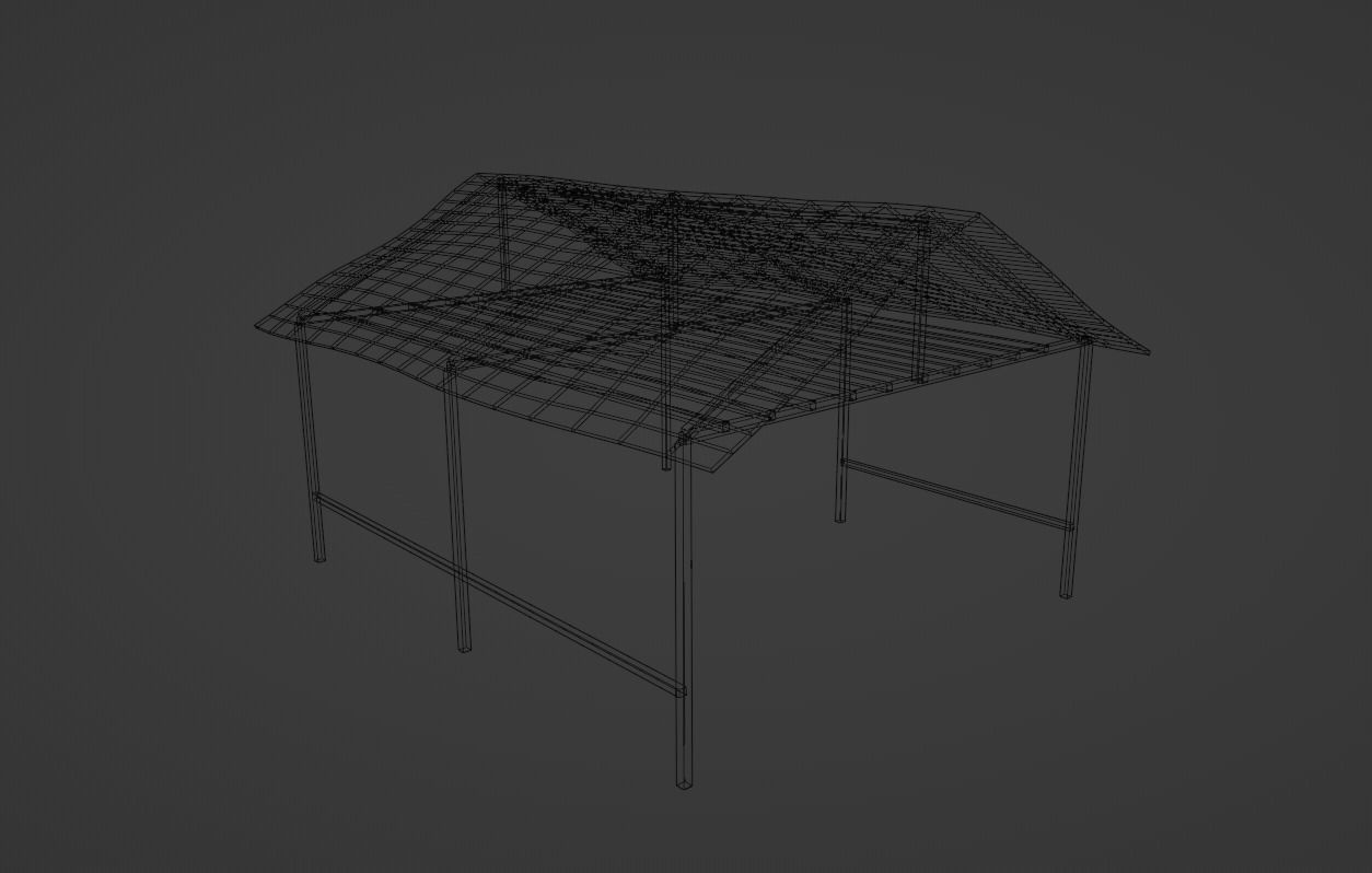 Grass Hut - Low poly Low-poly 3D model_4