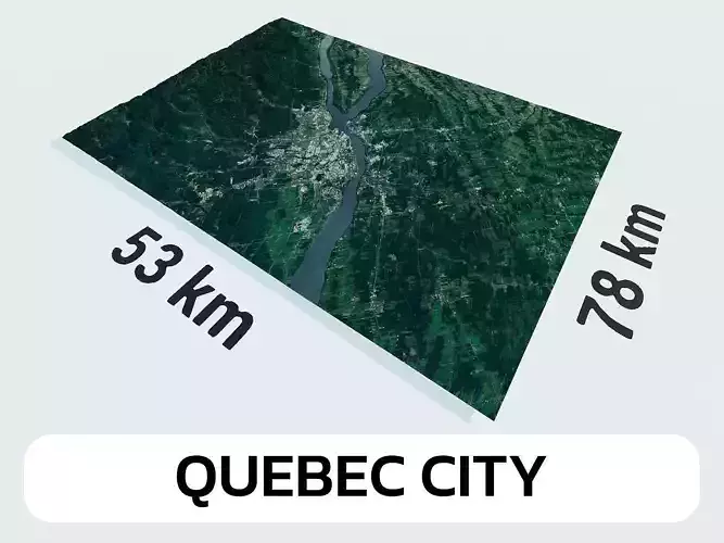 Quebec City Canada City Landscape 3D Model 3D model