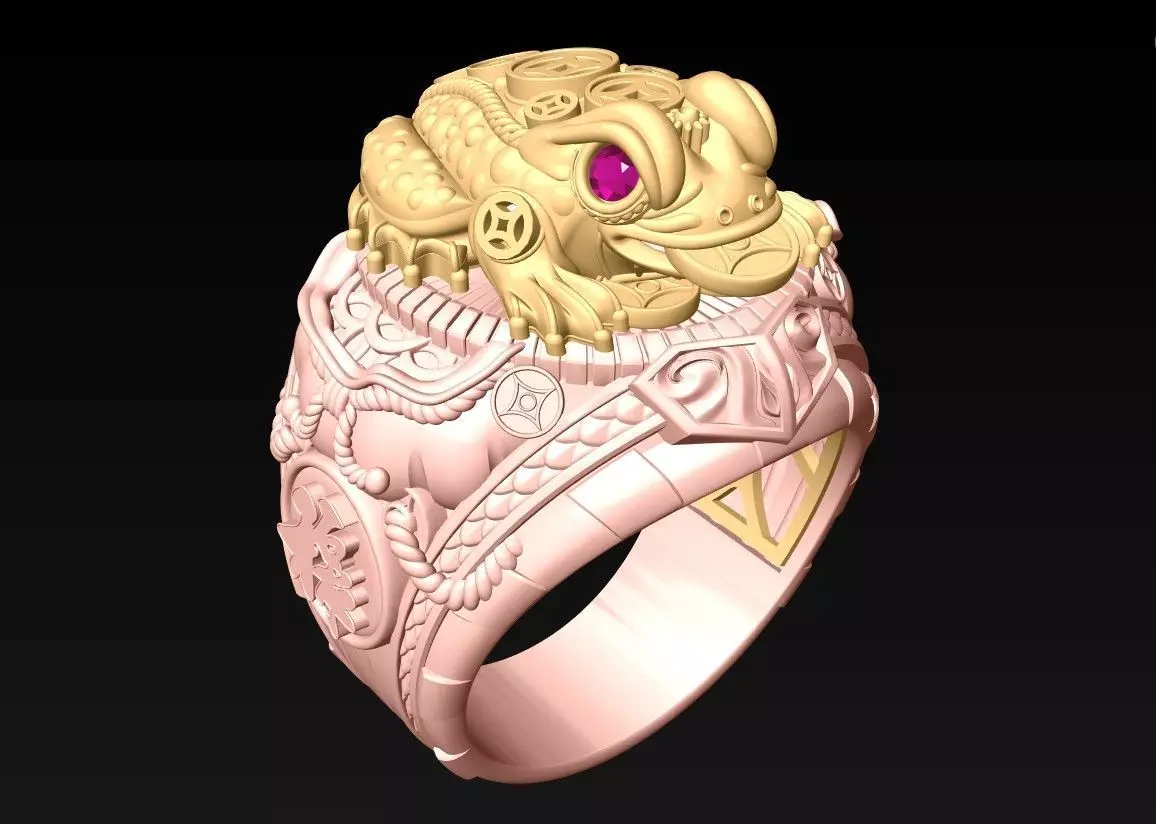 Toad ring - Jin Chan ring - N1900 3D print model