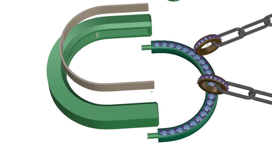 Tiffany Lock Pendant Extra Large 3D print model_4