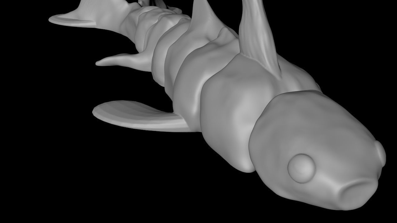 Articulated Koi Fish 3D print model_9