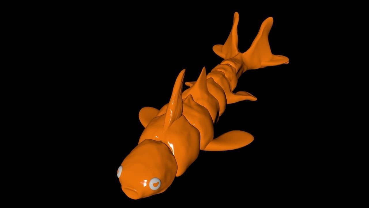 Articulated Koi Fish 3D print model_4