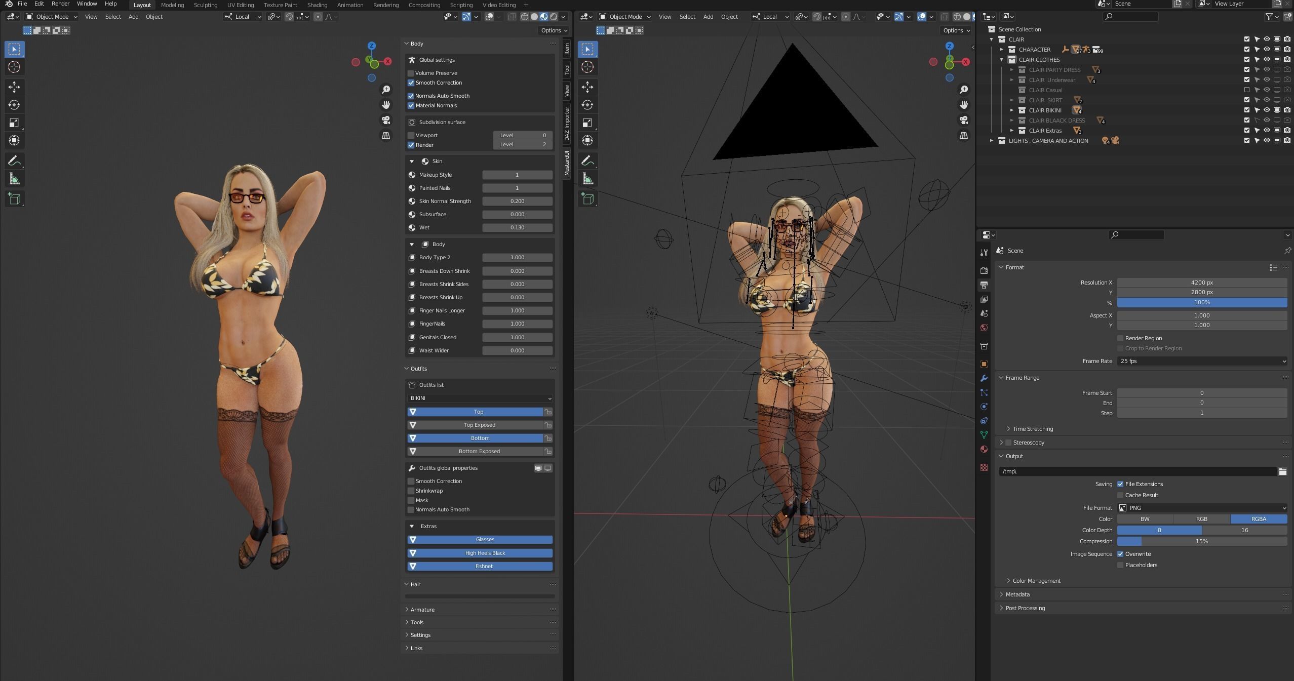 CLAIR - Realistic Female Character Low-poly 3D model_5