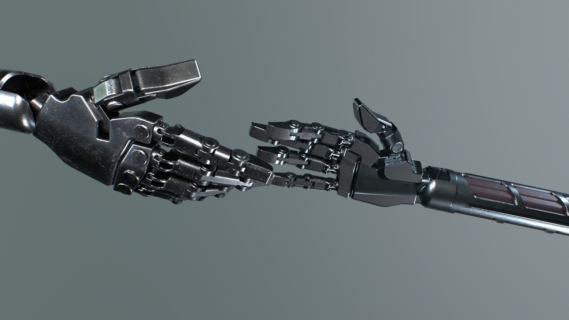 Robohands Low-poly 3D model_3