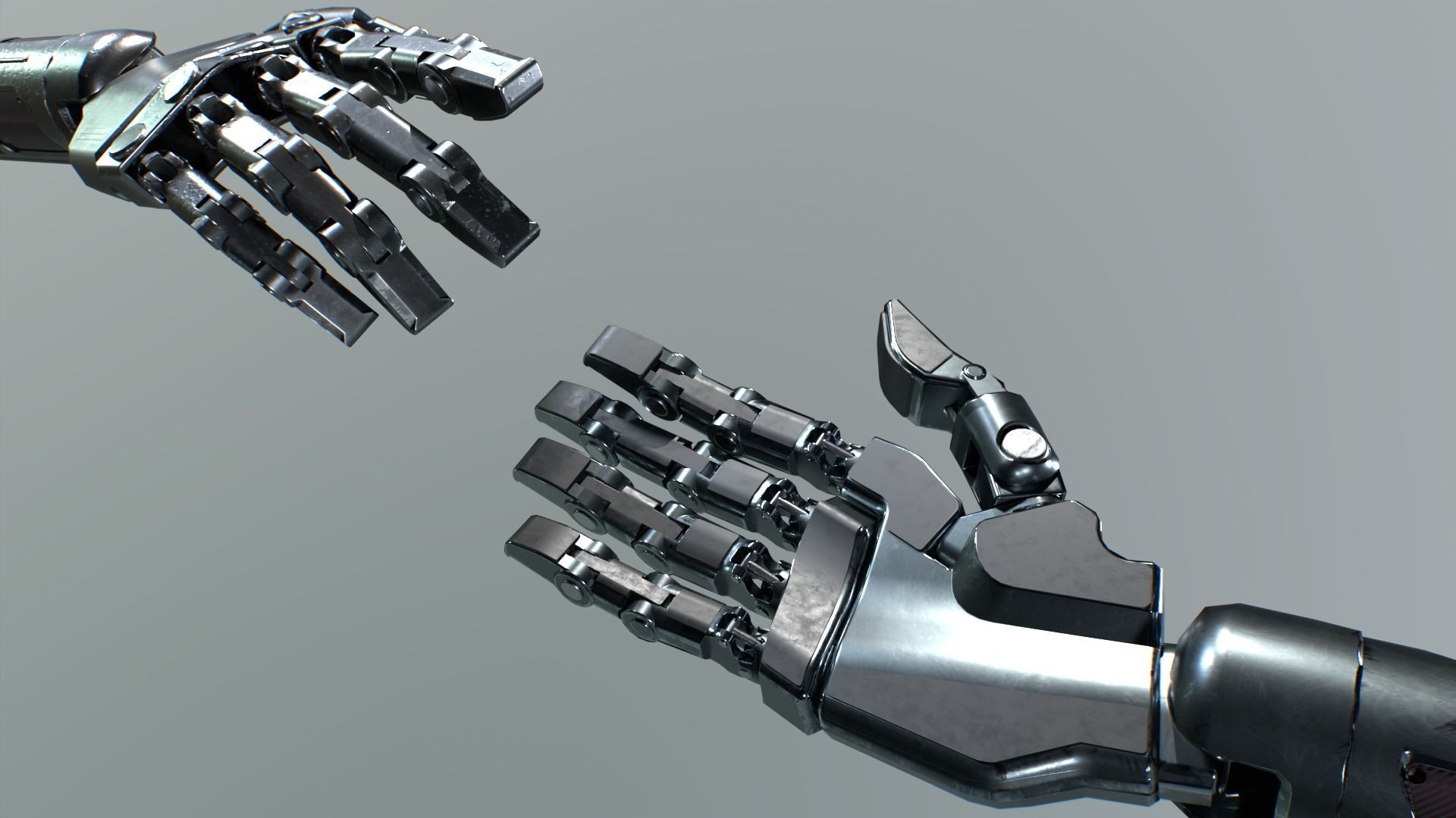Robohands Low-poly 3D model_6