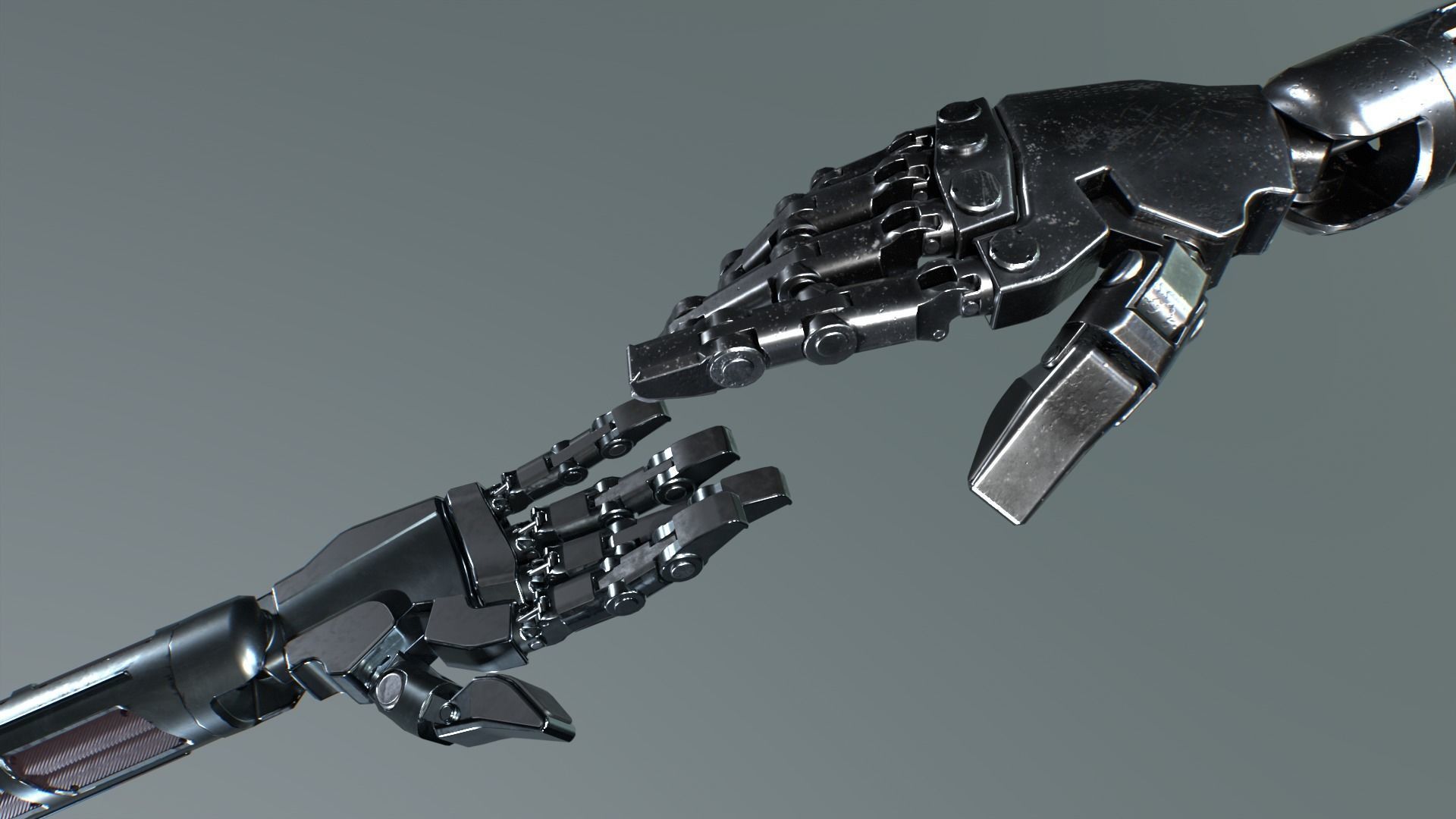 Robohands Low-poly 3D model_5