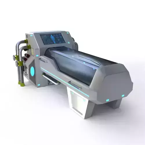 Sci-Fi Cryopod   Low-poly 3D model