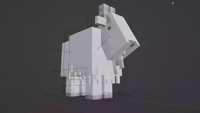 Minecraft Goat 3D model