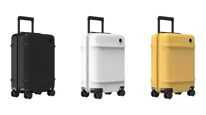 Trolley Suitcase Plastic Trolley Bag 4 Wheels  Luggage