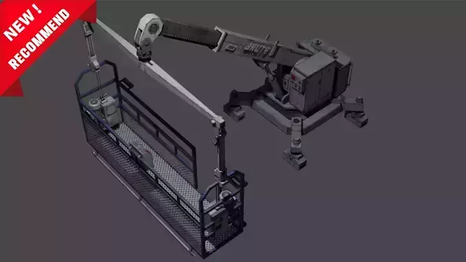 Building Maintenance Low-poly 3D model