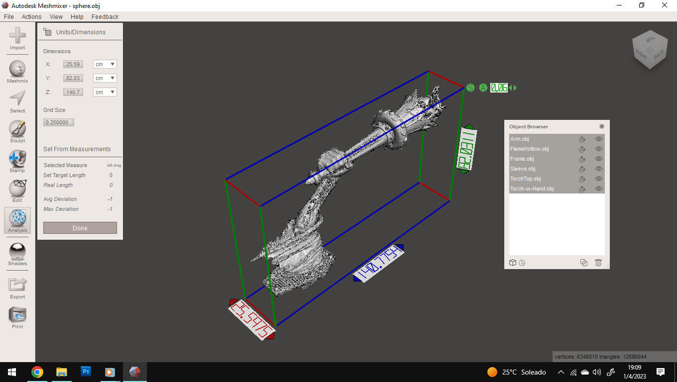 Haunted Mansion Grim Arm Torch Support 3D Printable Sculpture 3D print model_24