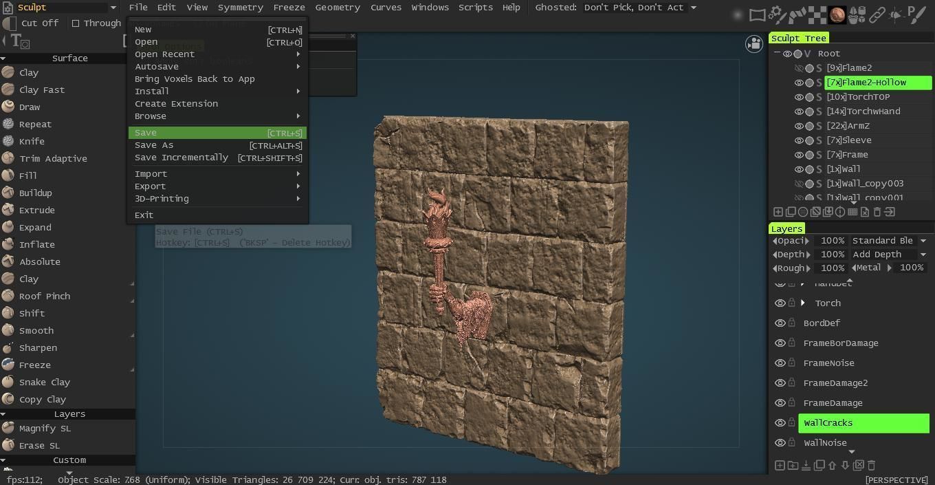 Haunted Mansion Grim Arm Torch Support 3D Printable Sculpture 3D print model_25