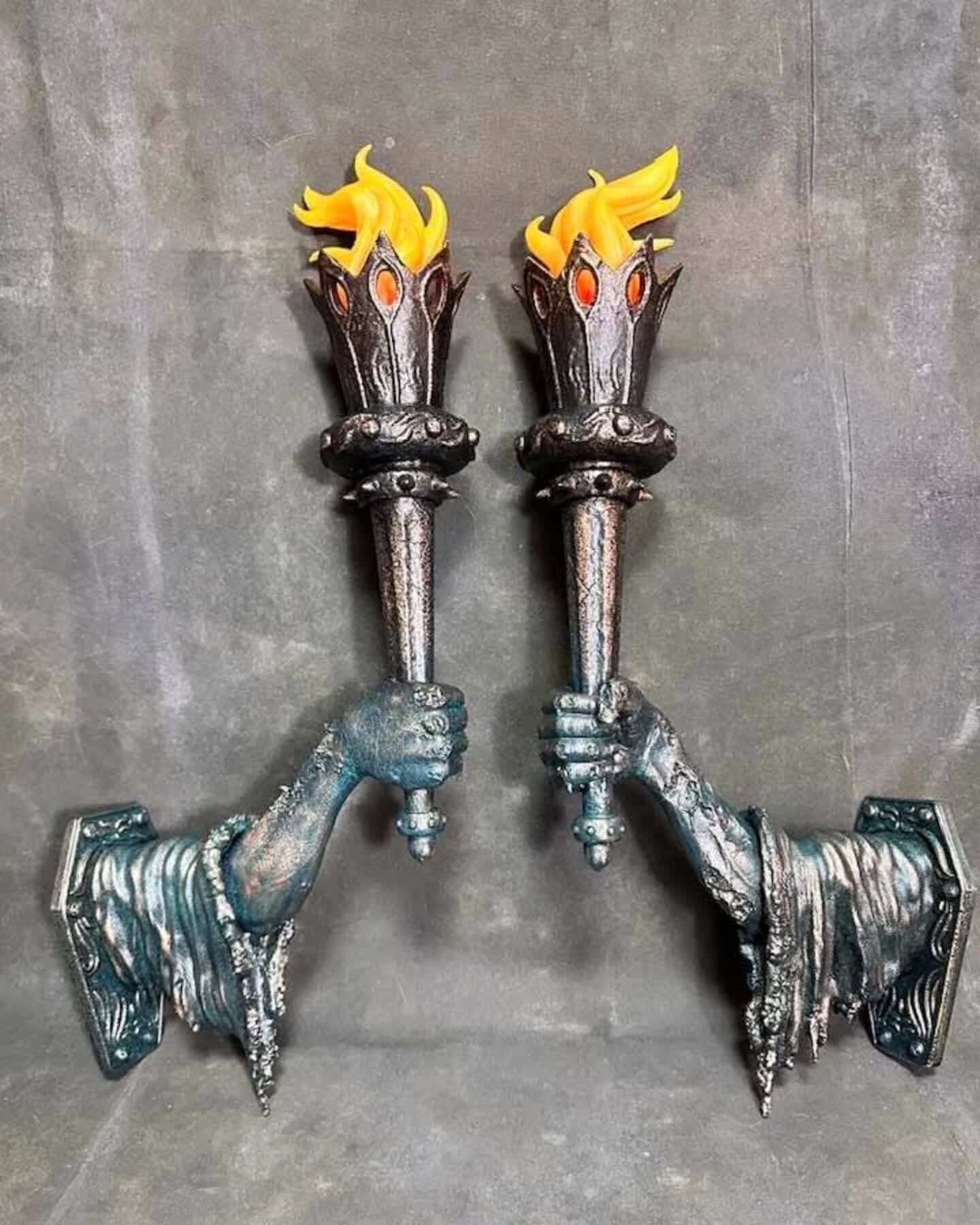 Haunted Mansion Grim Arm Torch Support 3D Printable Sculpture 3D print model_7