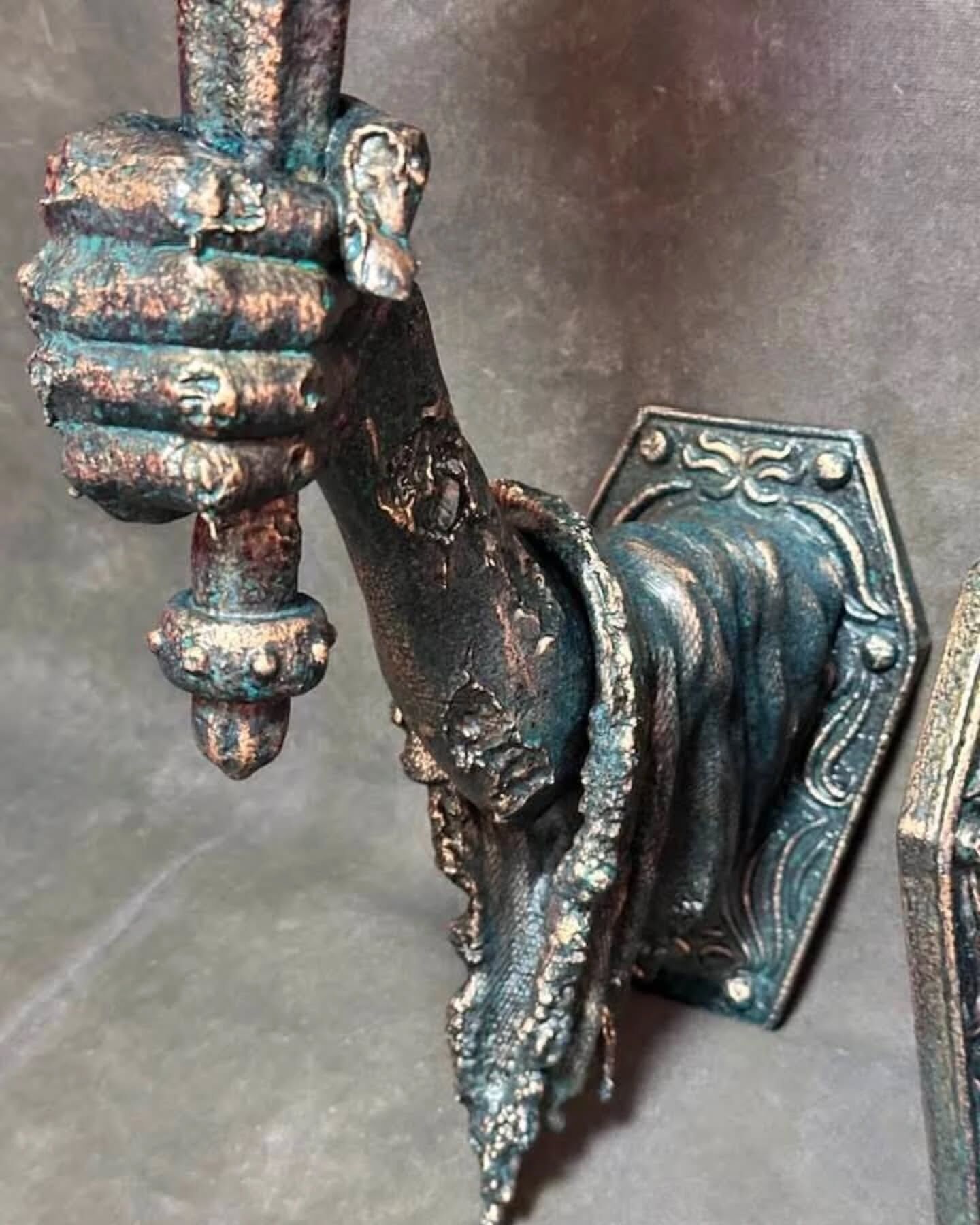 Haunted Mansion Grim Arm Torch Support 3D Printable Sculpture 3D print model_14