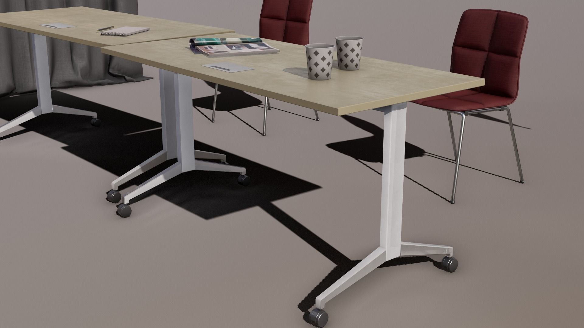FurnitureConference Low-poly 3D model_4