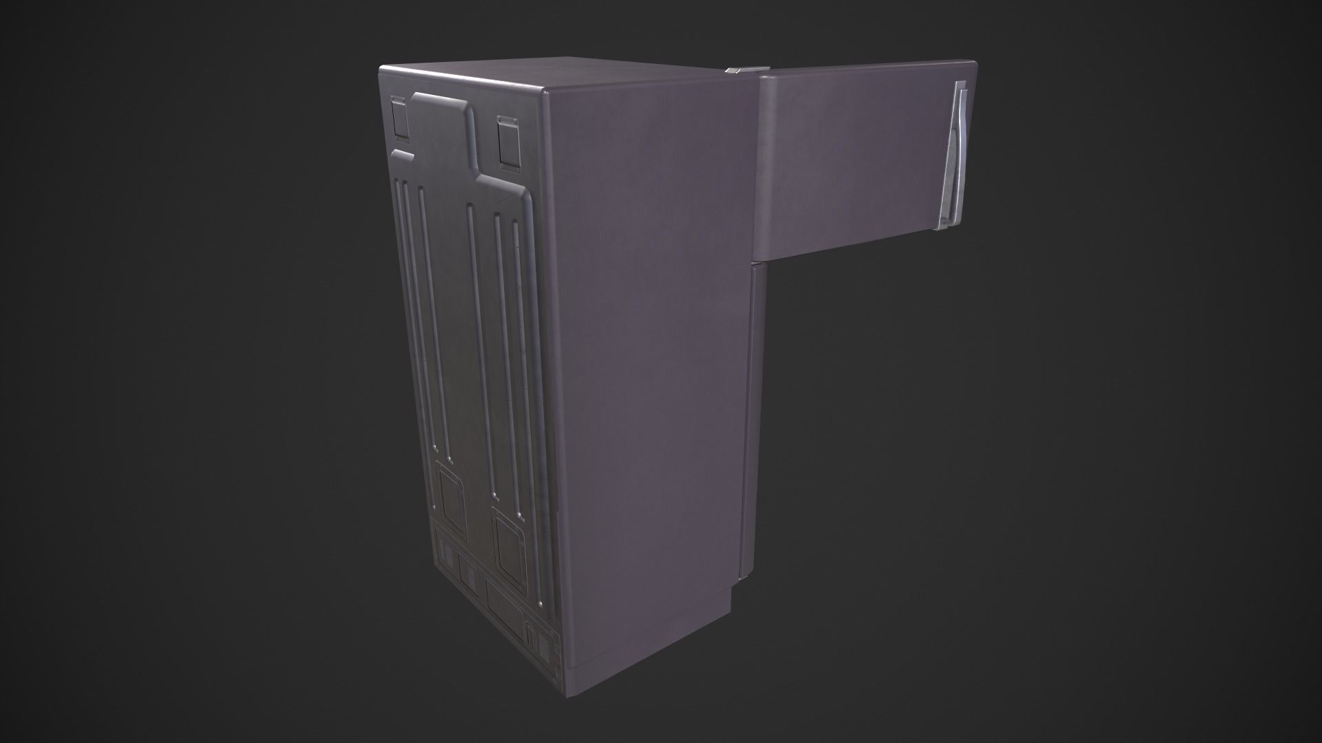 Refrigerator Low-poly 3D model_6