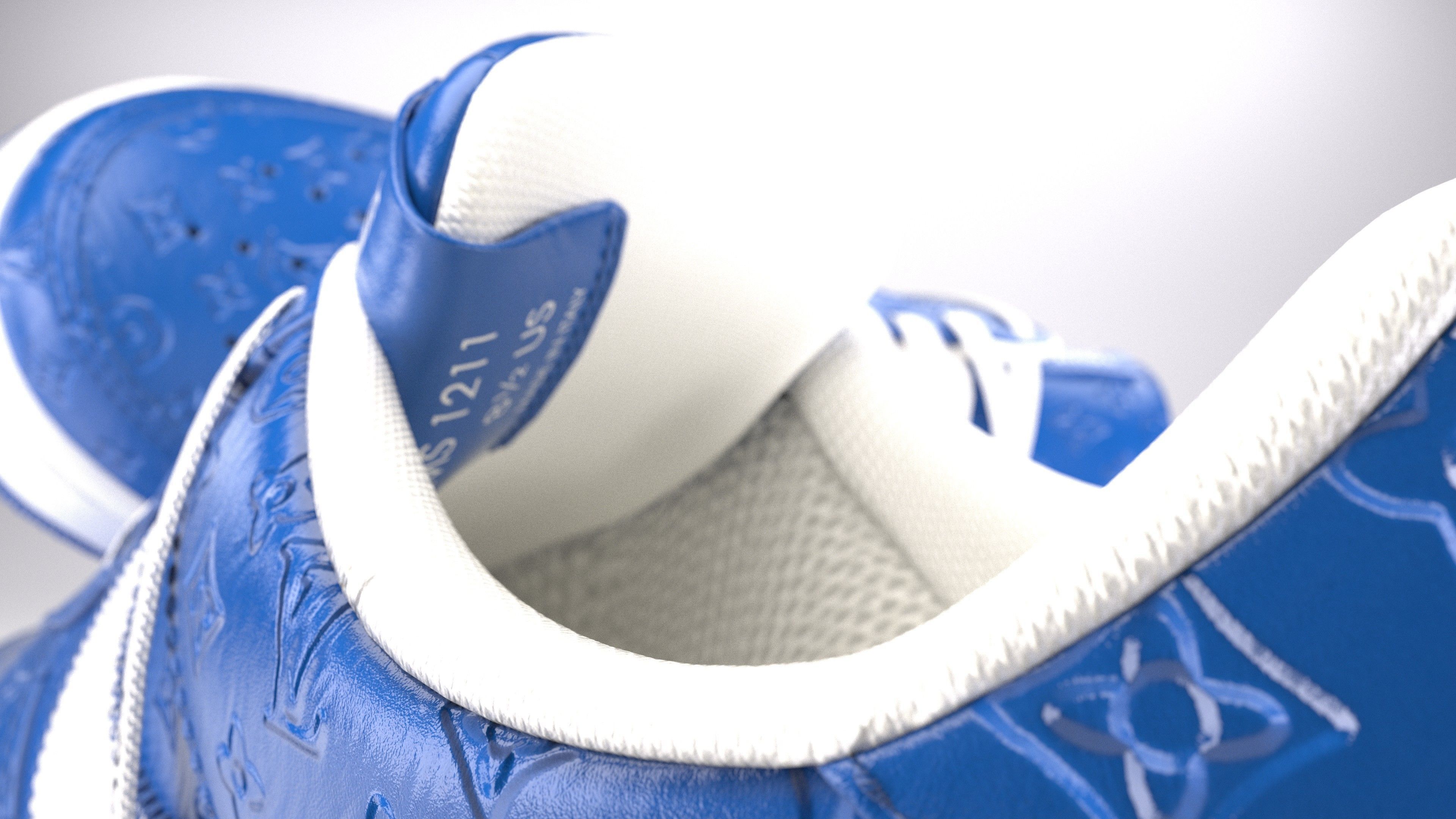 Nike Air Force 1 Louis Vuitton Colour Pack Low-poly 3D model_27