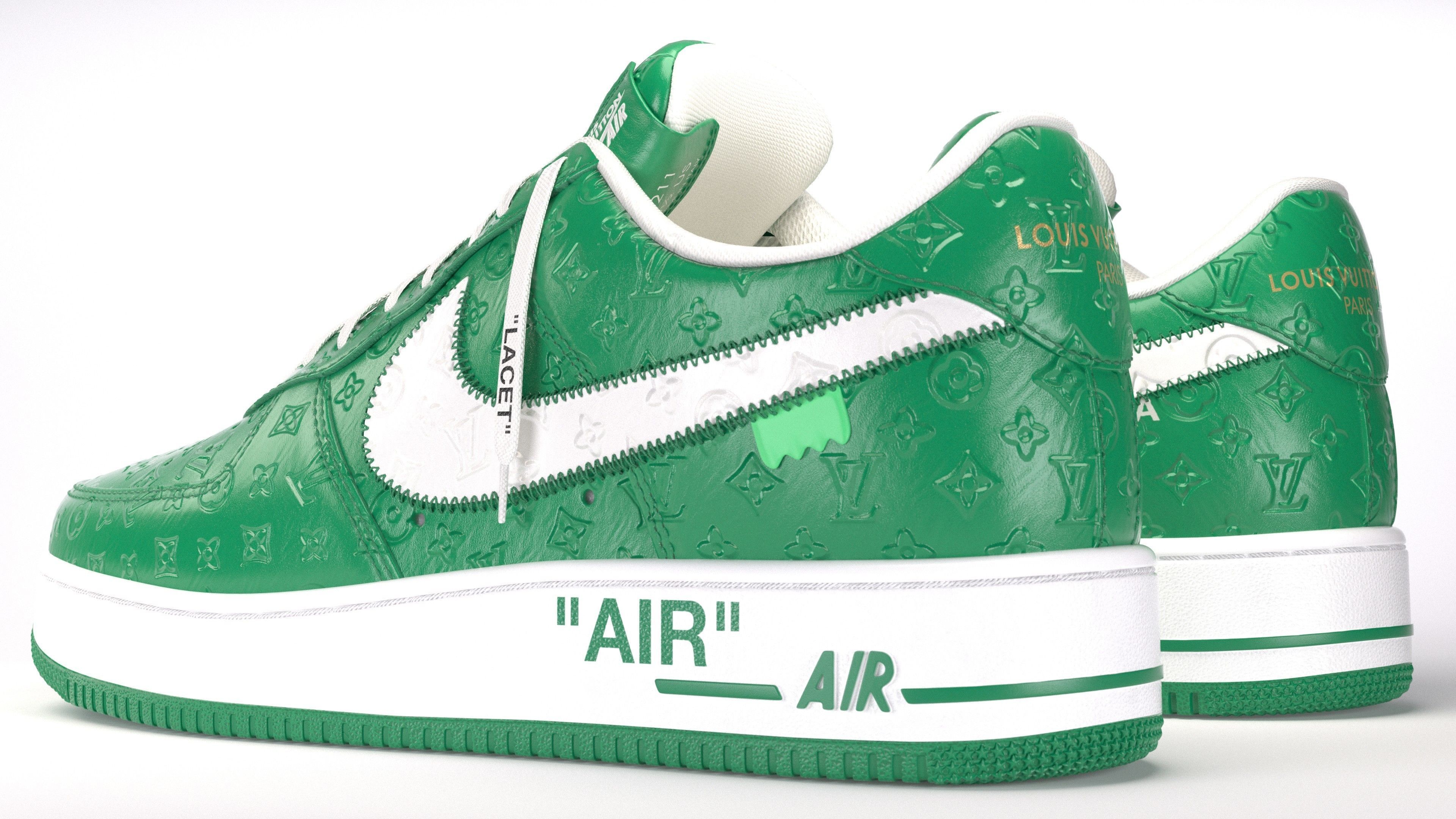 Nike Air Force 1 Louis Vuitton Colour Pack Low-poly 3D model_30
