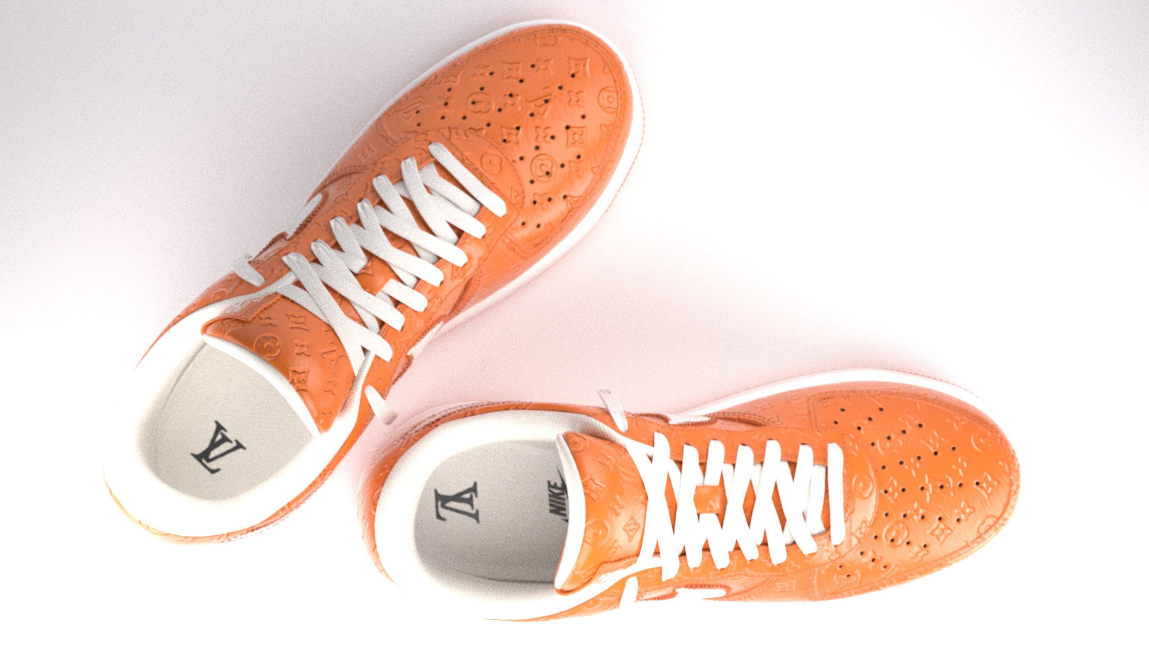 Nike Air Force 1 Louis Vuitton Colour Pack Low-poly 3D model_18