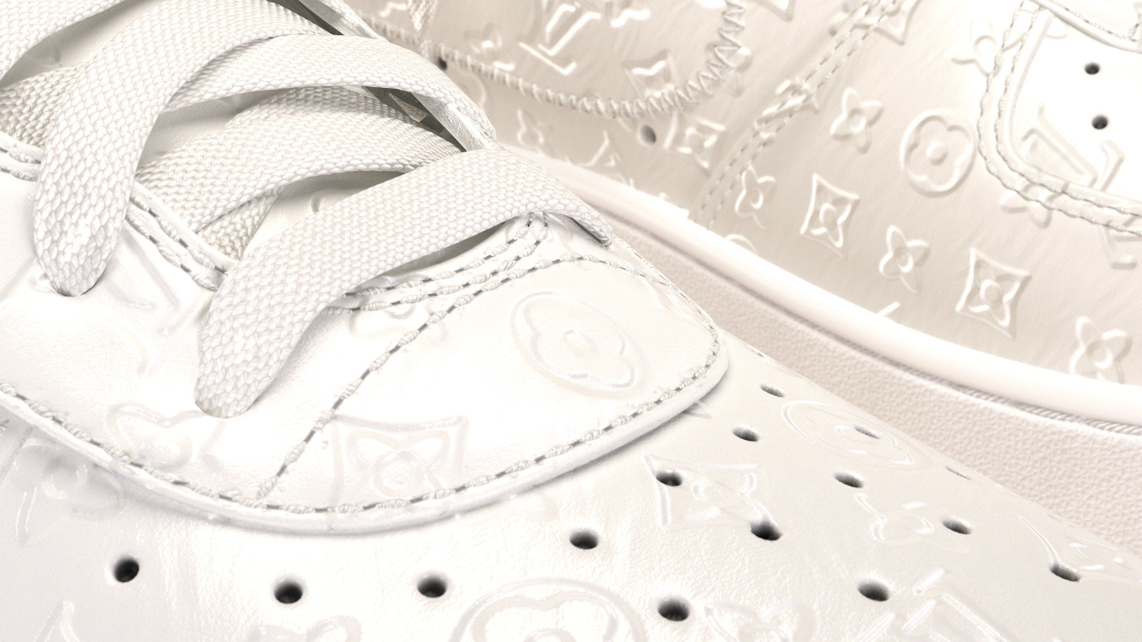 Nike Air Force 1 Louis Vuitton Colour Pack Low-poly 3D model_6