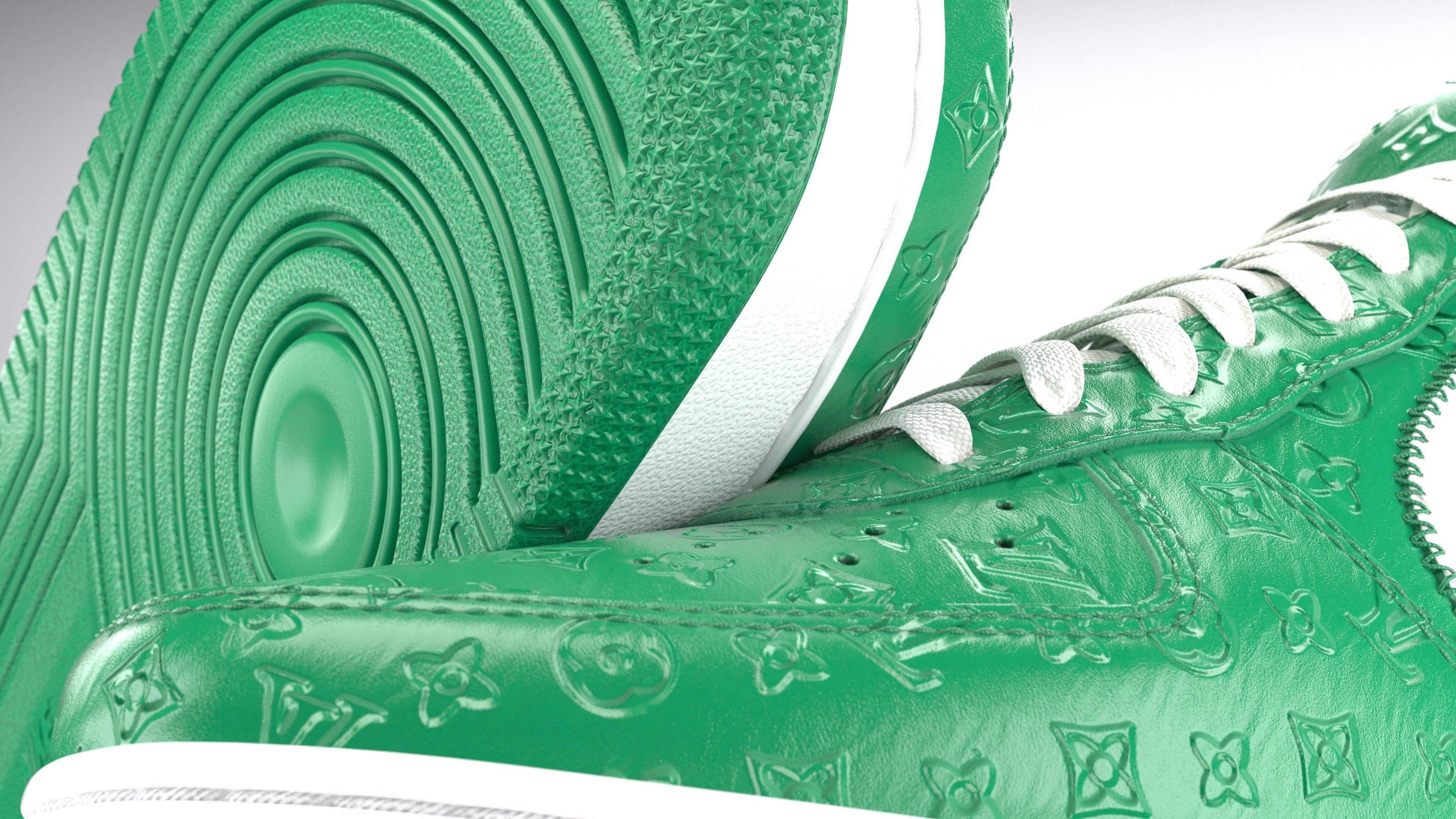 Nike Air Force 1 Louis Vuitton Colour Pack Low-poly 3D model_34