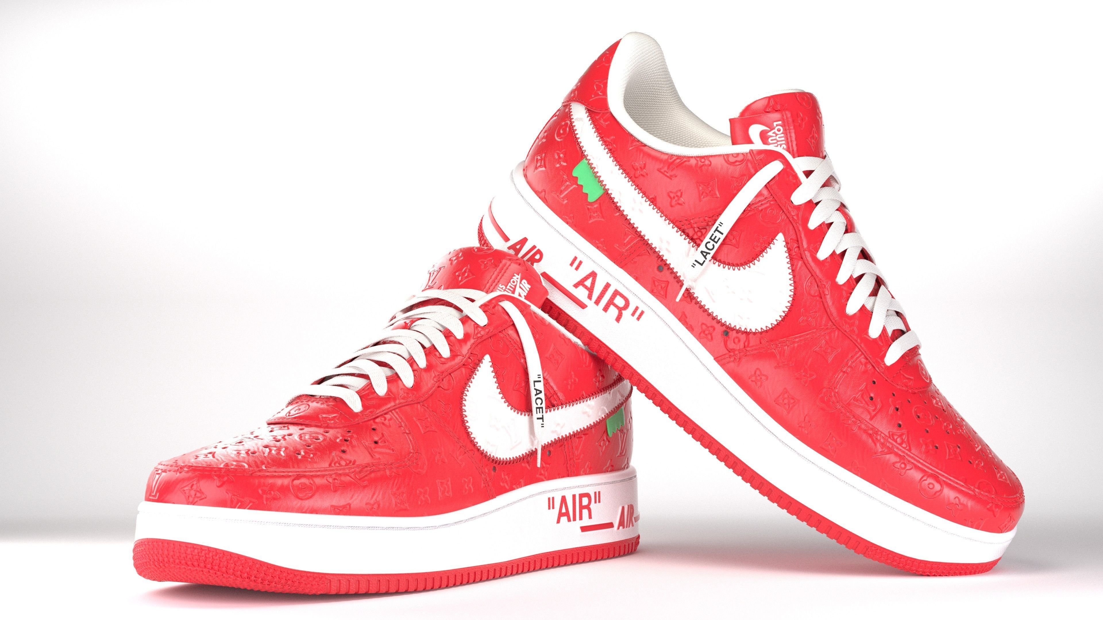 Nike Air Force 1 Louis Vuitton Colour Pack Low-poly 3D model_43