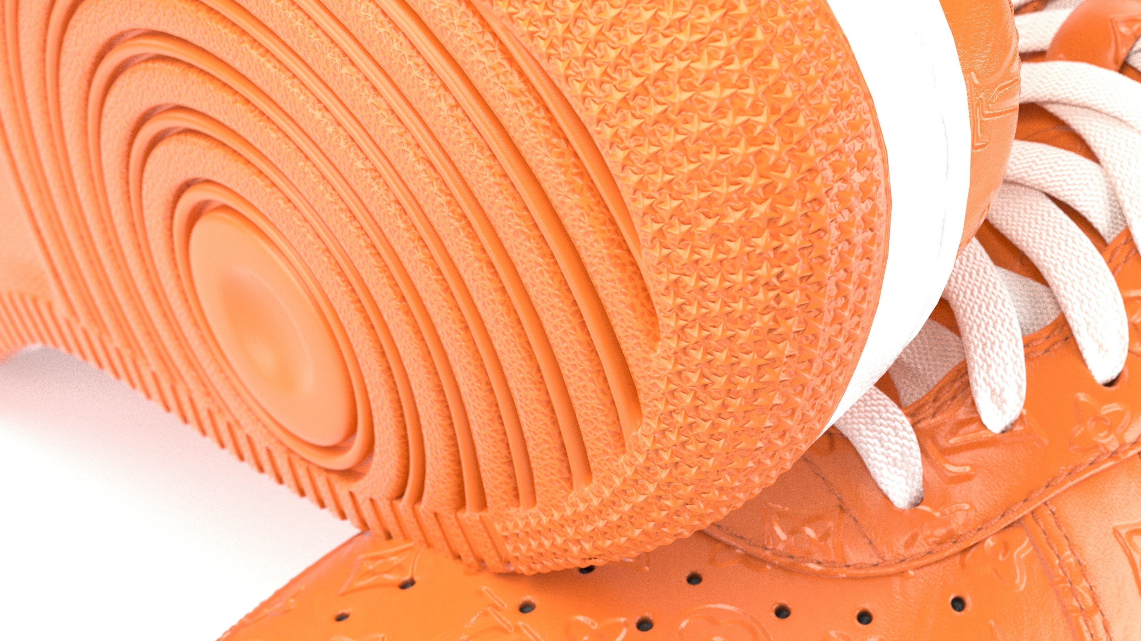 Nike Air Force 1 Louis Vuitton Colour Pack Low-poly 3D model_7