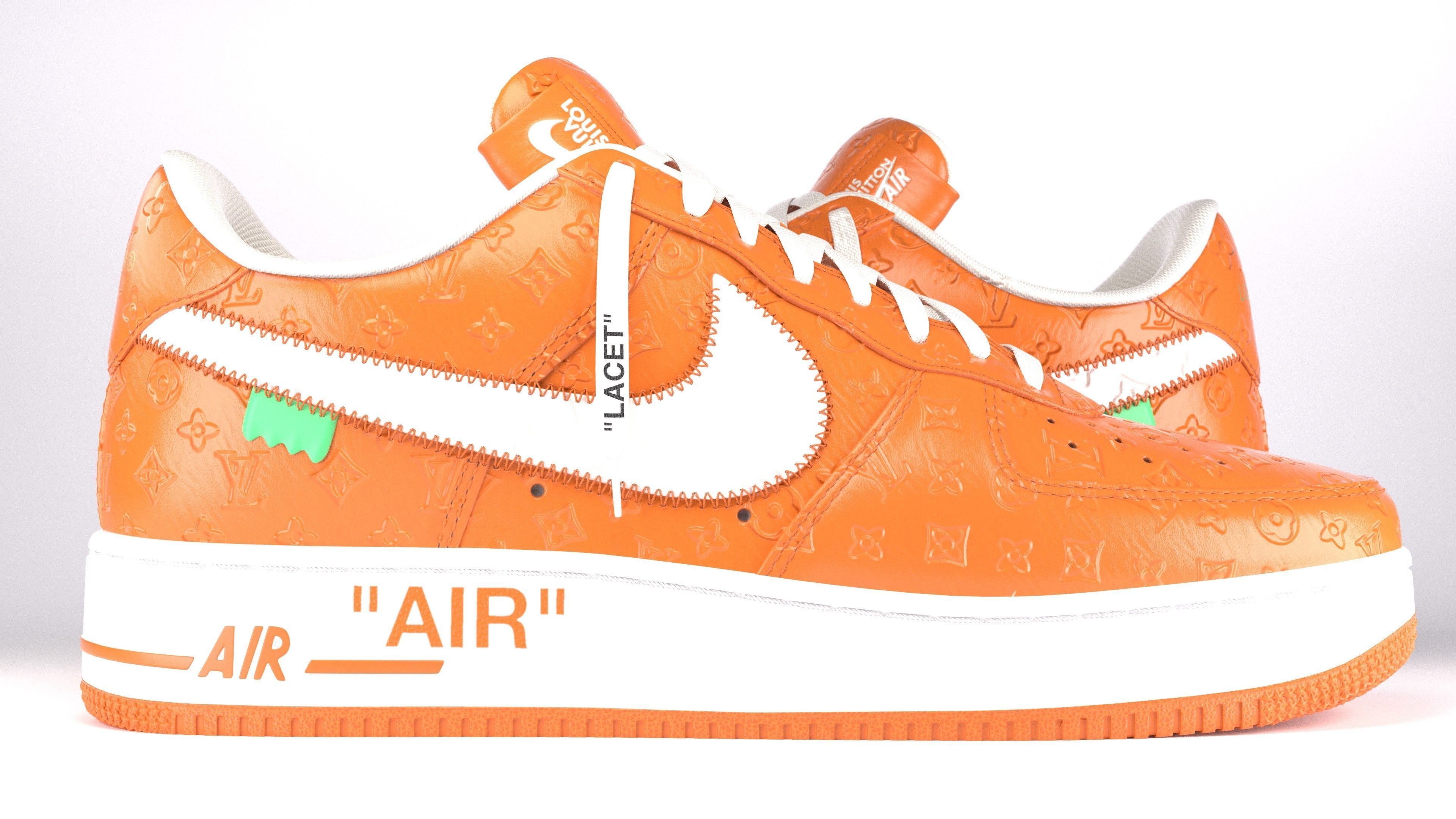 Nike Air Force 1 Louis Vuitton Colour Pack Low-poly 3D model_42