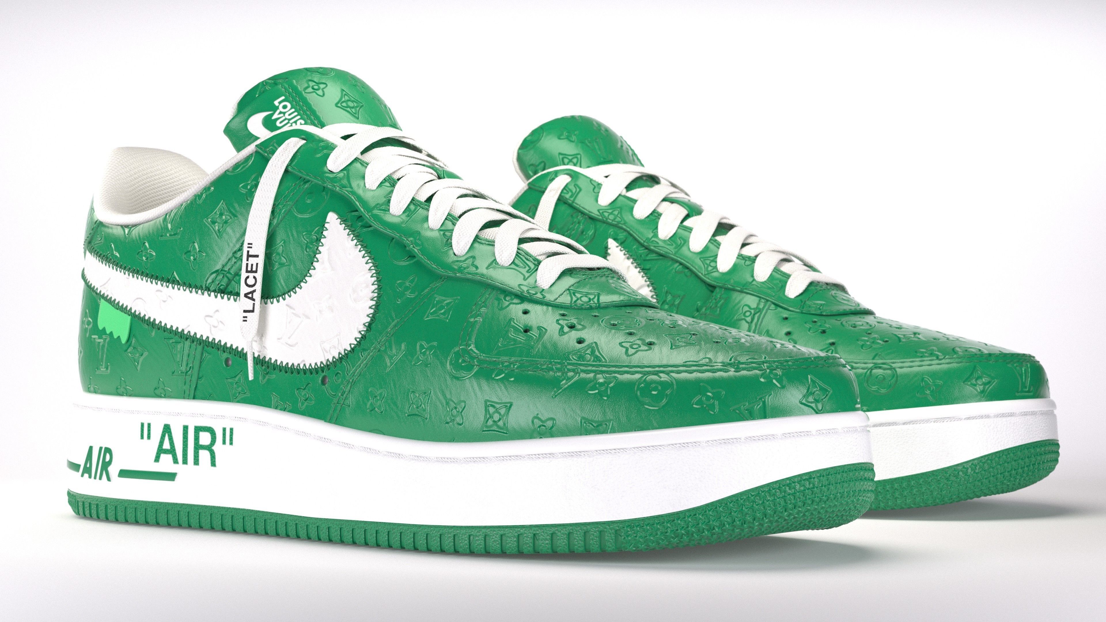 Nike Air Force 1 Louis Vuitton Colour Pack Low-poly 3D model_28