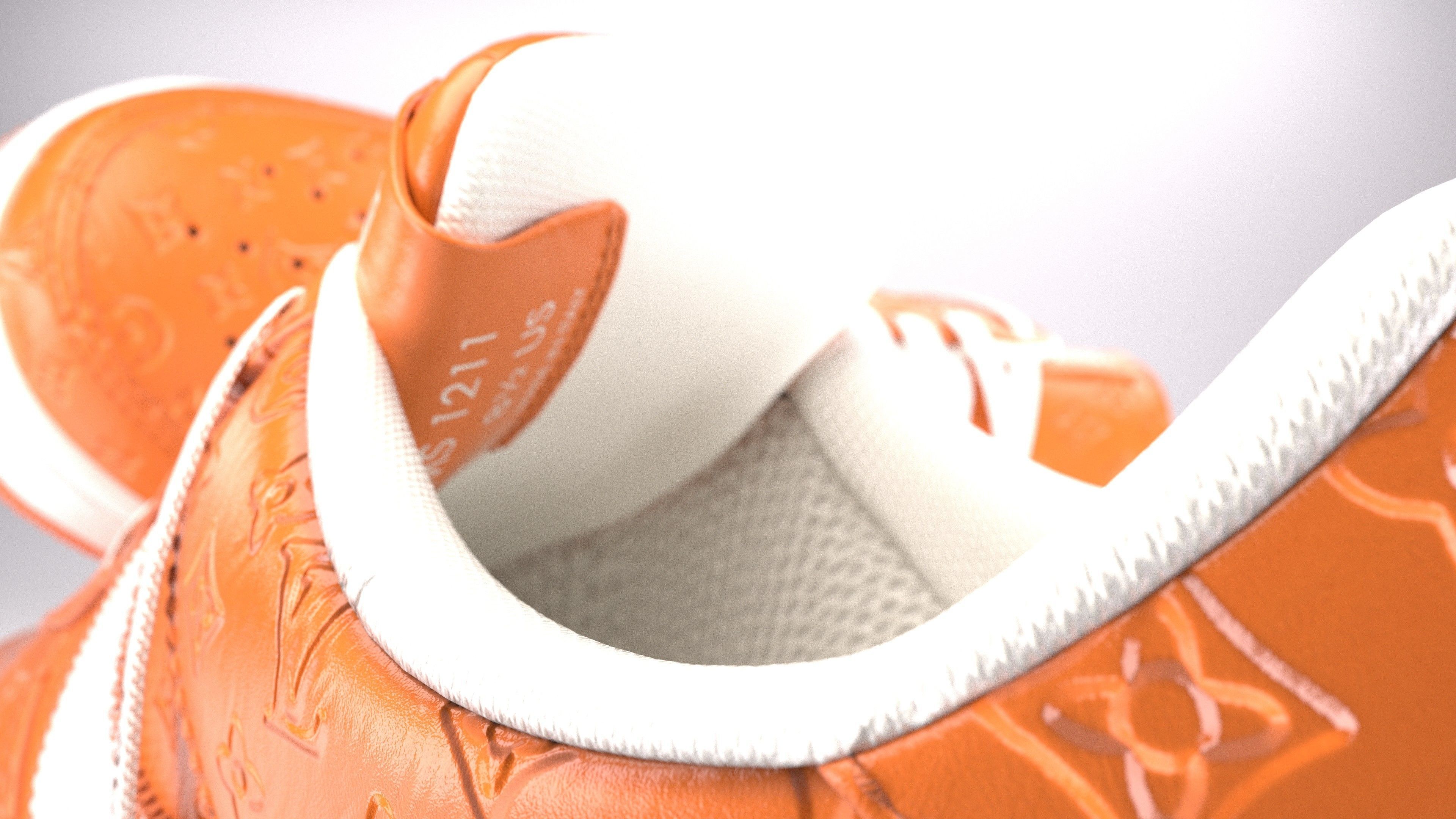 Nike Air Force 1 Louis Vuitton Colour Pack Low-poly 3D model_26