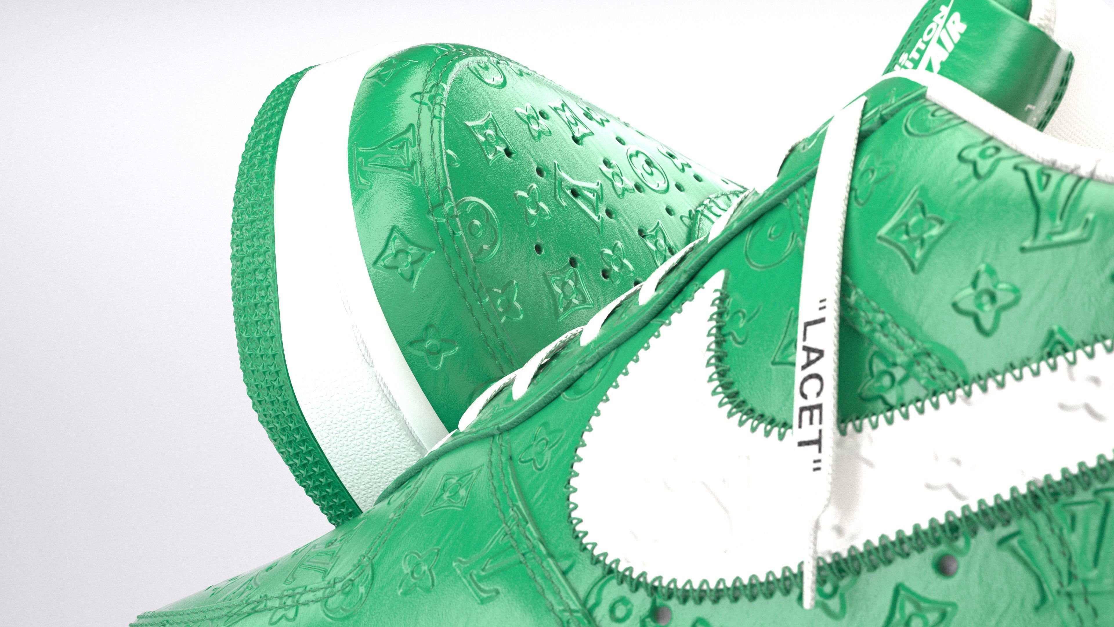 Nike Air Force 1 Louis Vuitton Colour Pack Low-poly 3D model_36