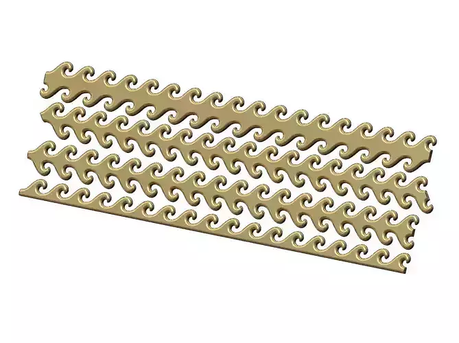 Mini set  of wave Meandre Greek key pattern strips