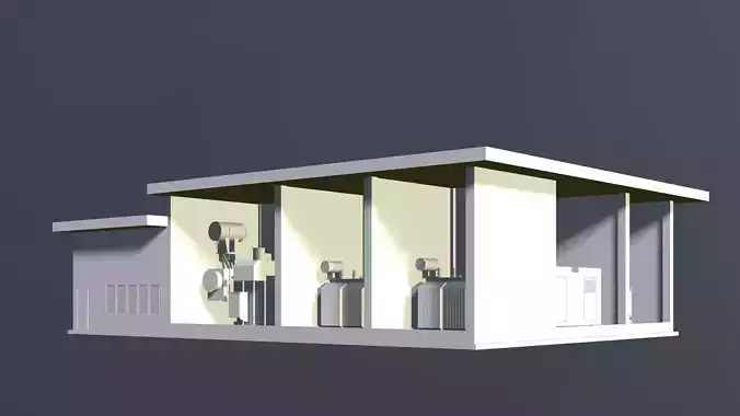 Industrial building - transformer room 3D model