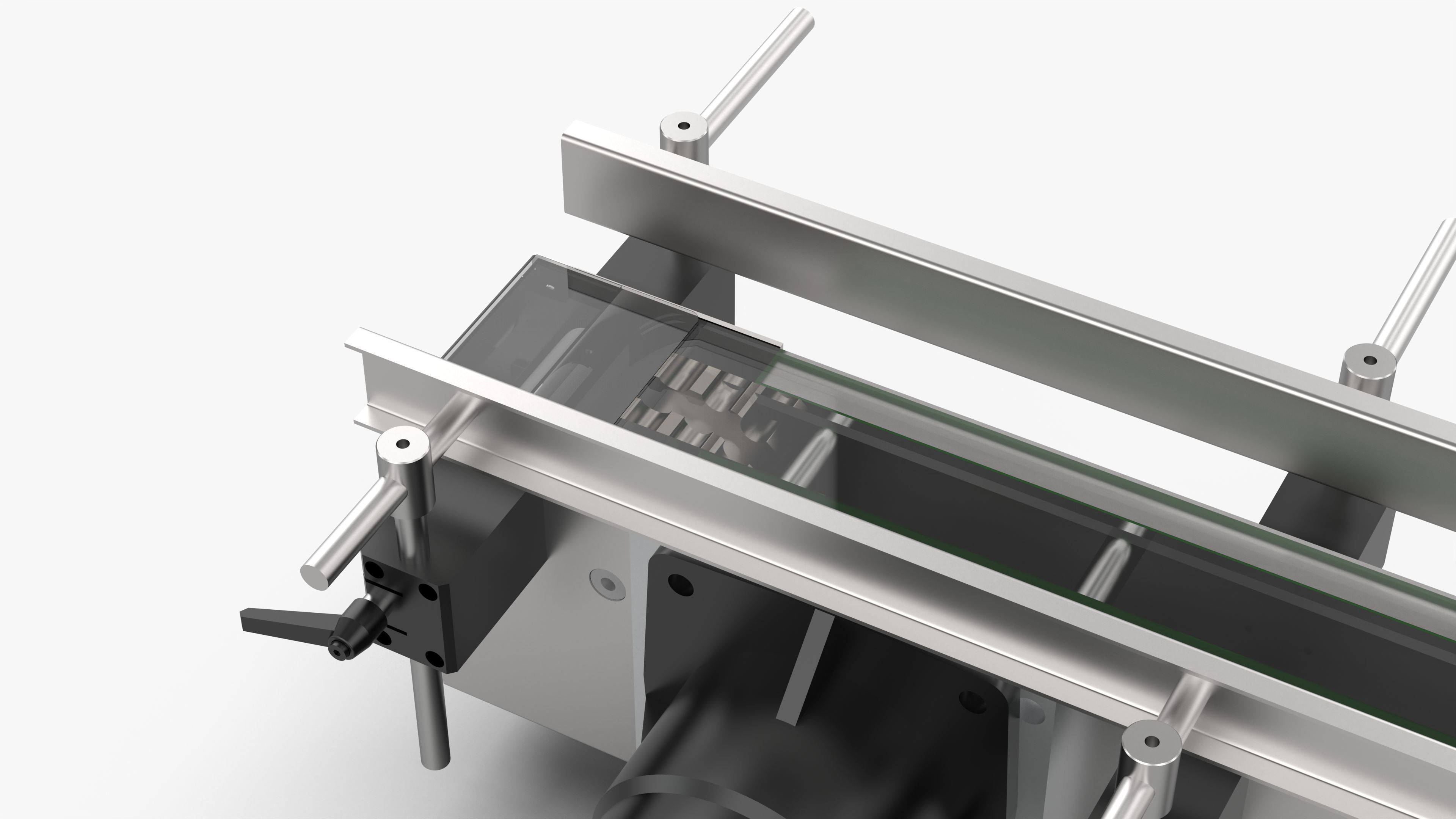 Plate Chain Conveyor Belt Free 3D model_9