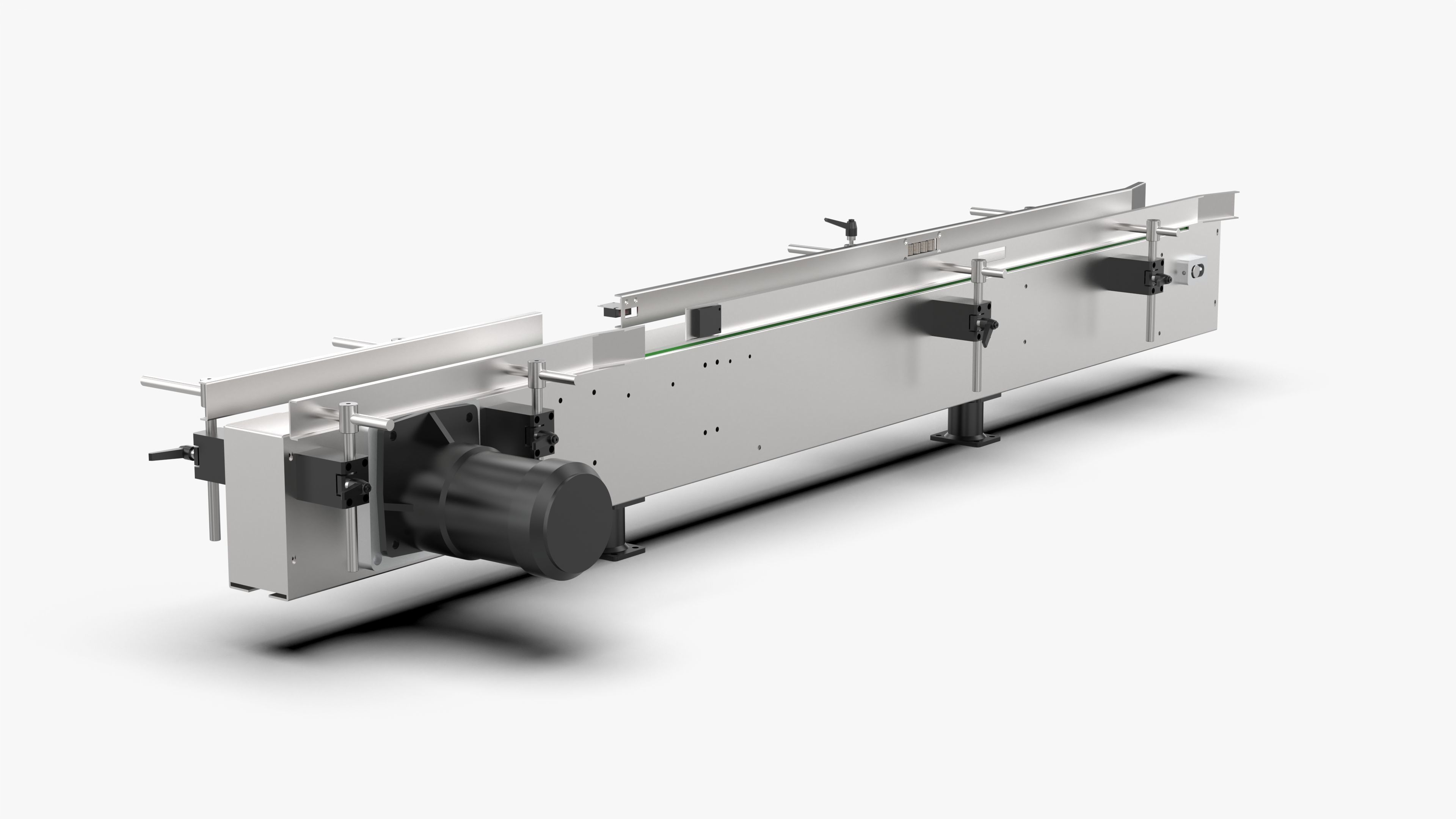 Plate Chain Conveyor Belt Free 3D model_3