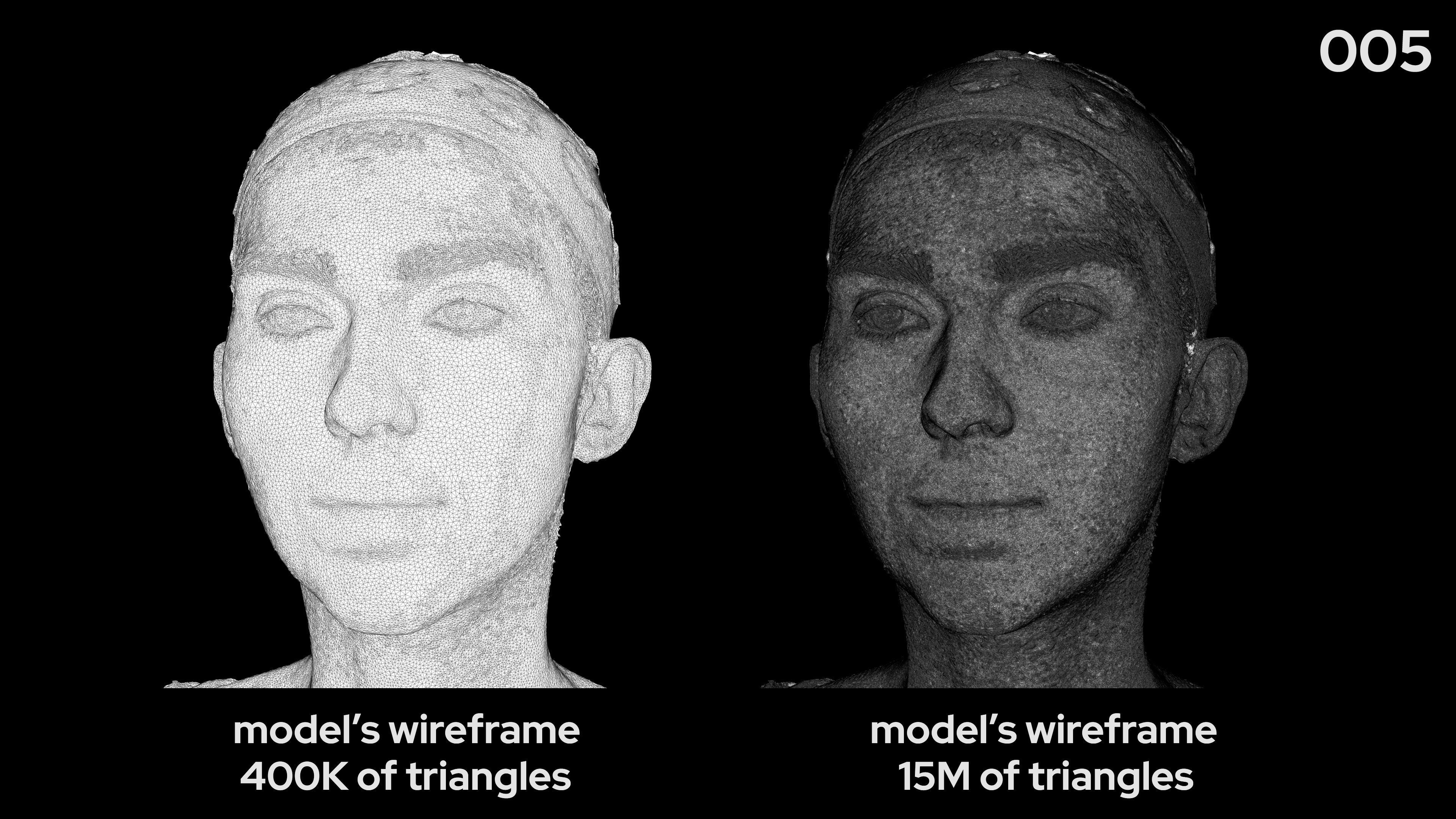 European Female 30s head scan 005 3D model_7