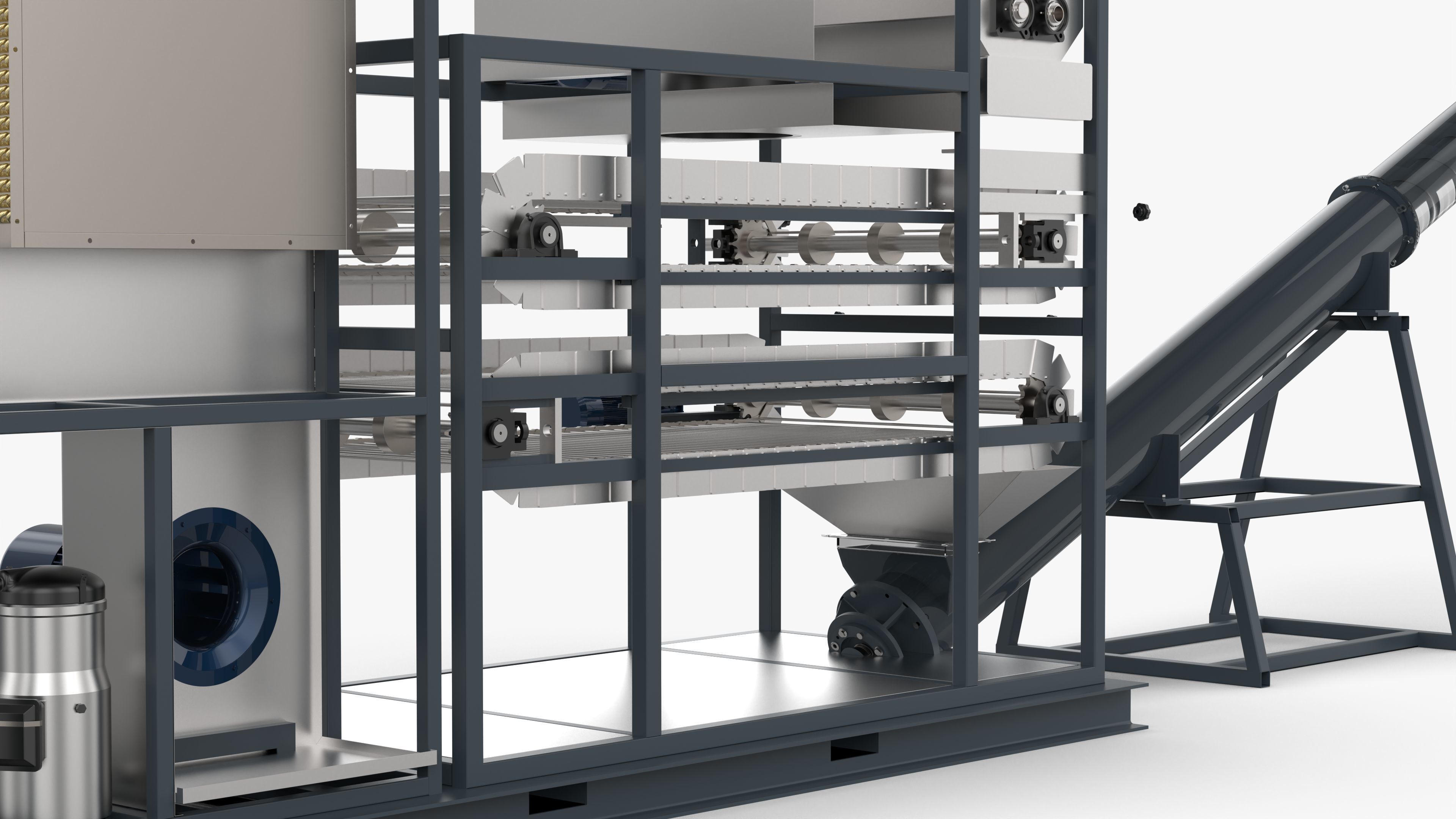 Heat Pump Sludge Drying Machine 3D model_12