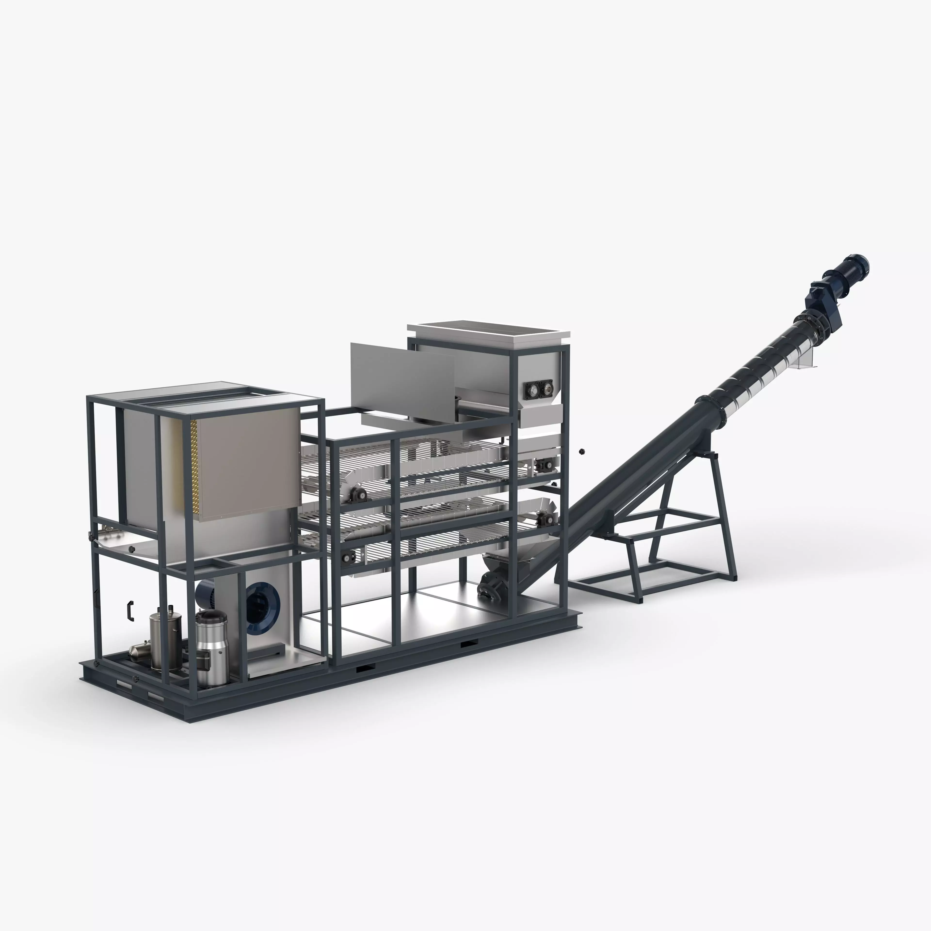 Heat Pump Sludge Drying Machine 3D model_0
