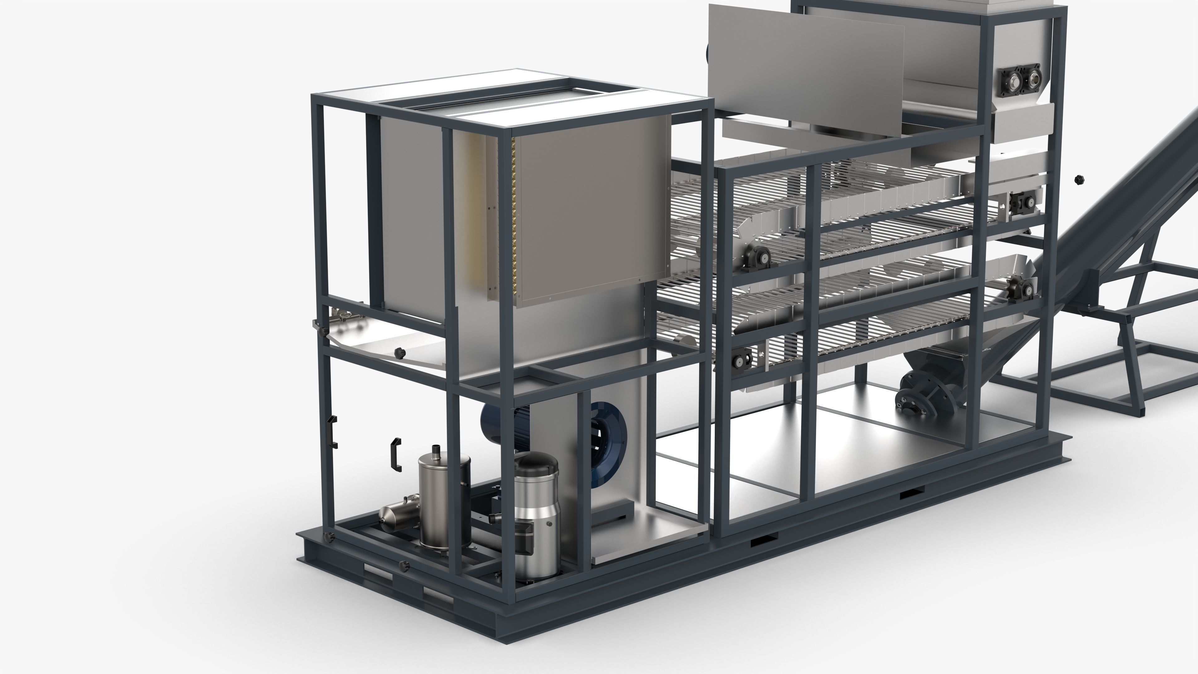 Heat Pump Sludge Drying Machine 3D model_10