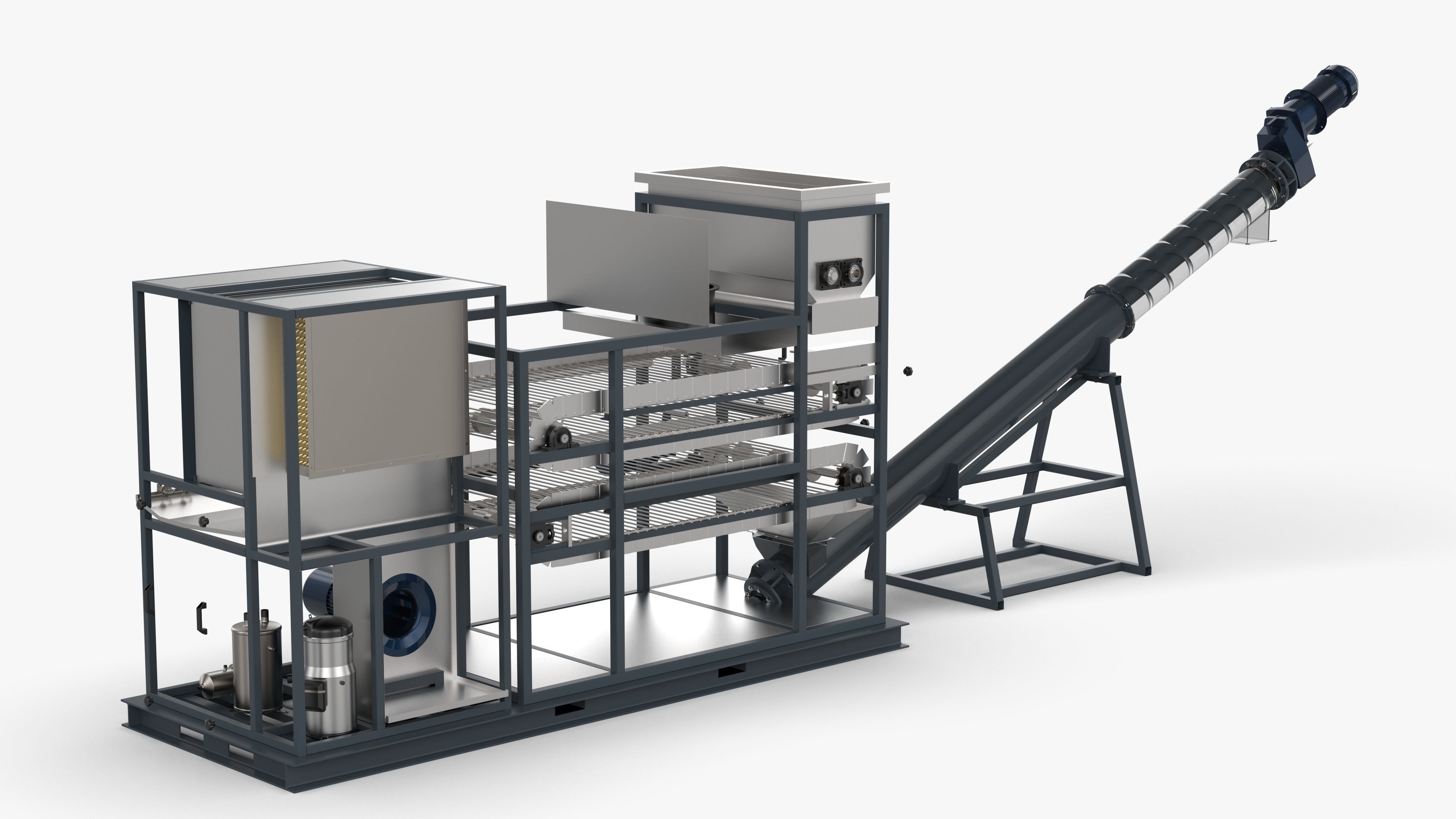 Heat Pump Sludge Drying Machine 3D model_1
