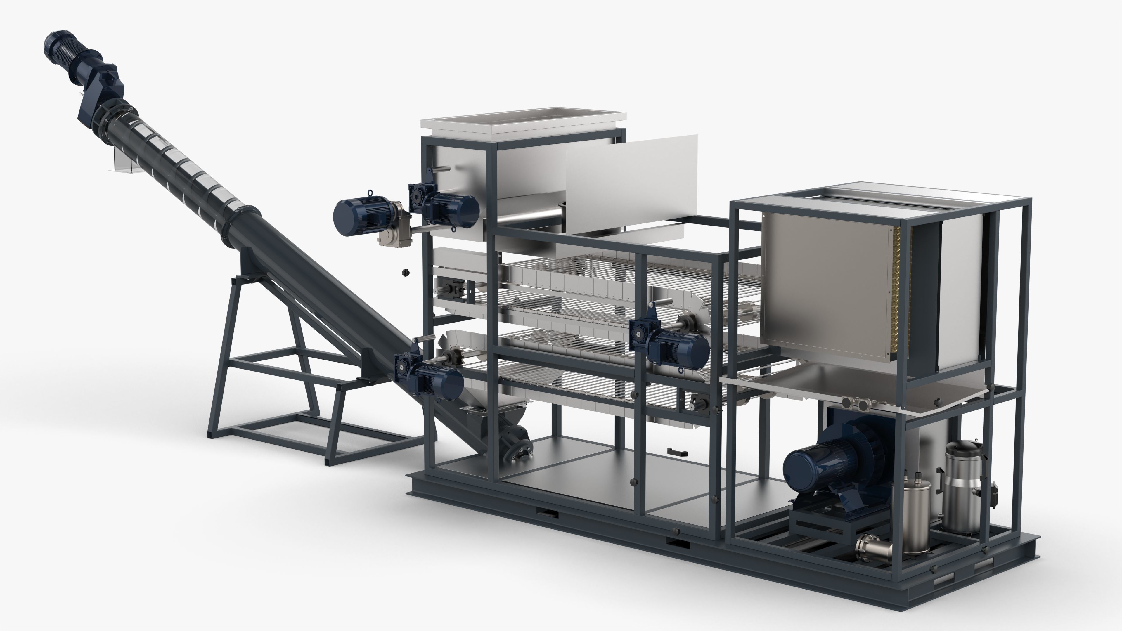 Heat Pump Sludge Drying Machine 3D model_2